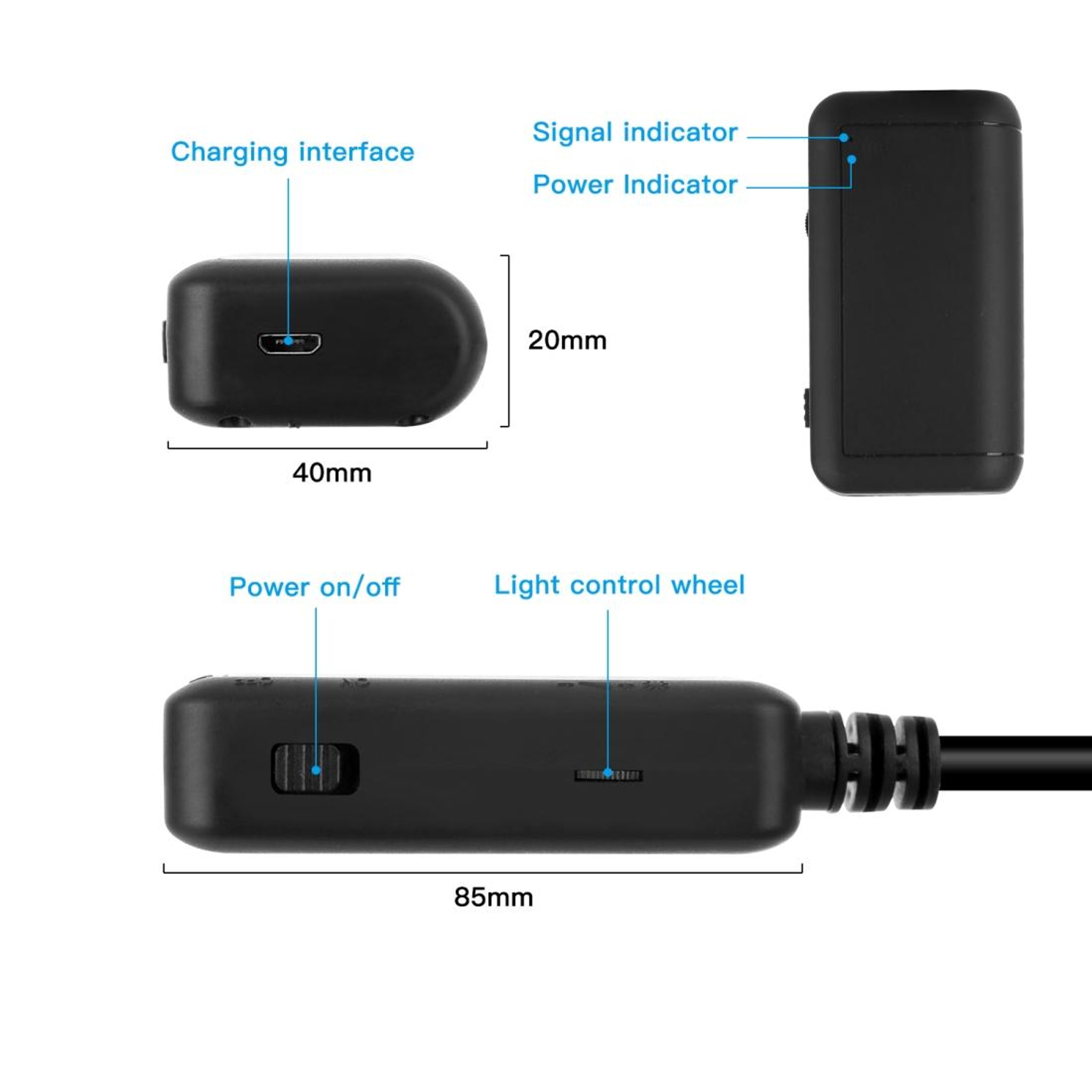5MP WiFi Endoscope Camera With 55mm Inspection Camera Lens And 6 Adjustable LEDs 5