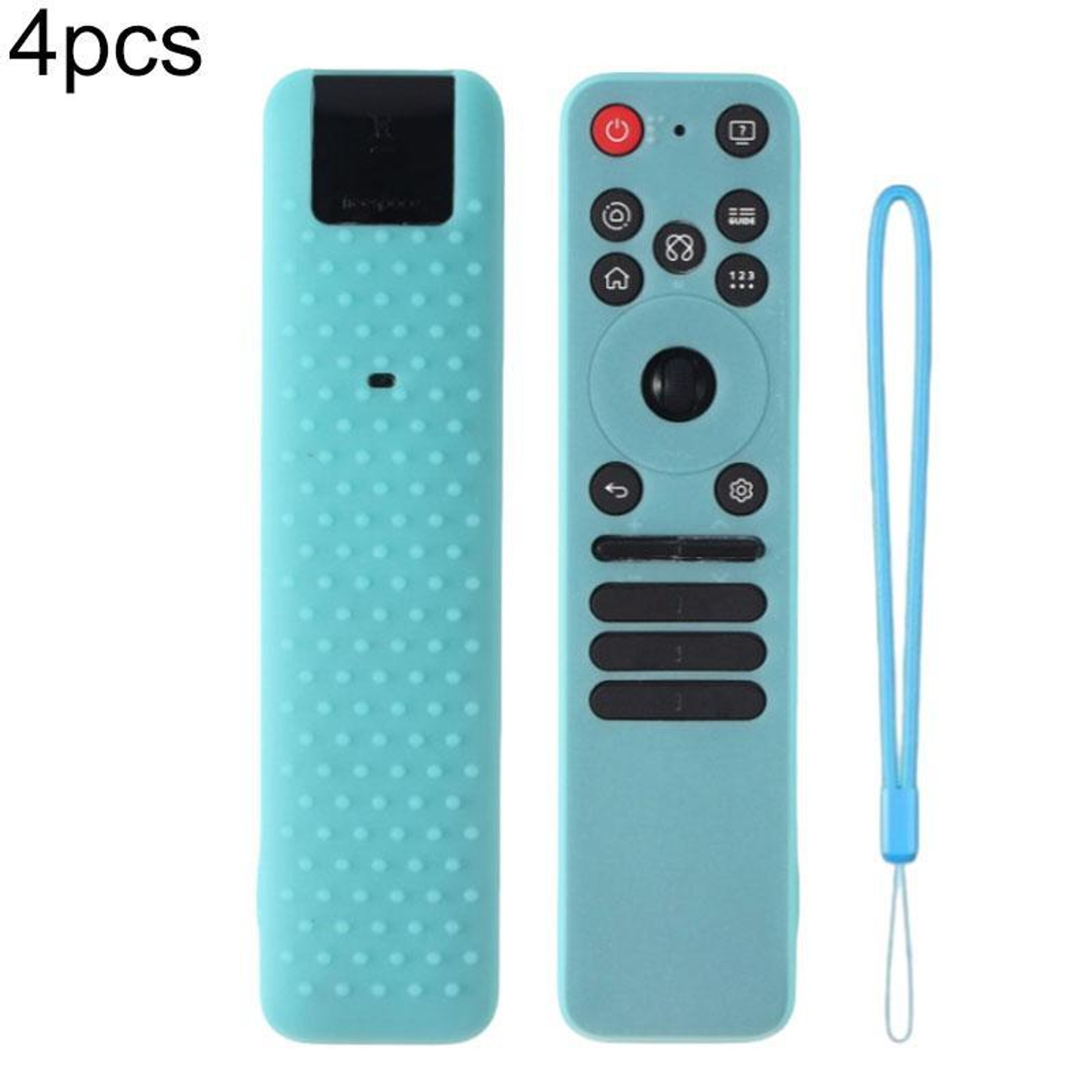 4PCS LG MR25GA Magic Remote Case Soft Silicone Shockproof Covers With Mini Straps 11
