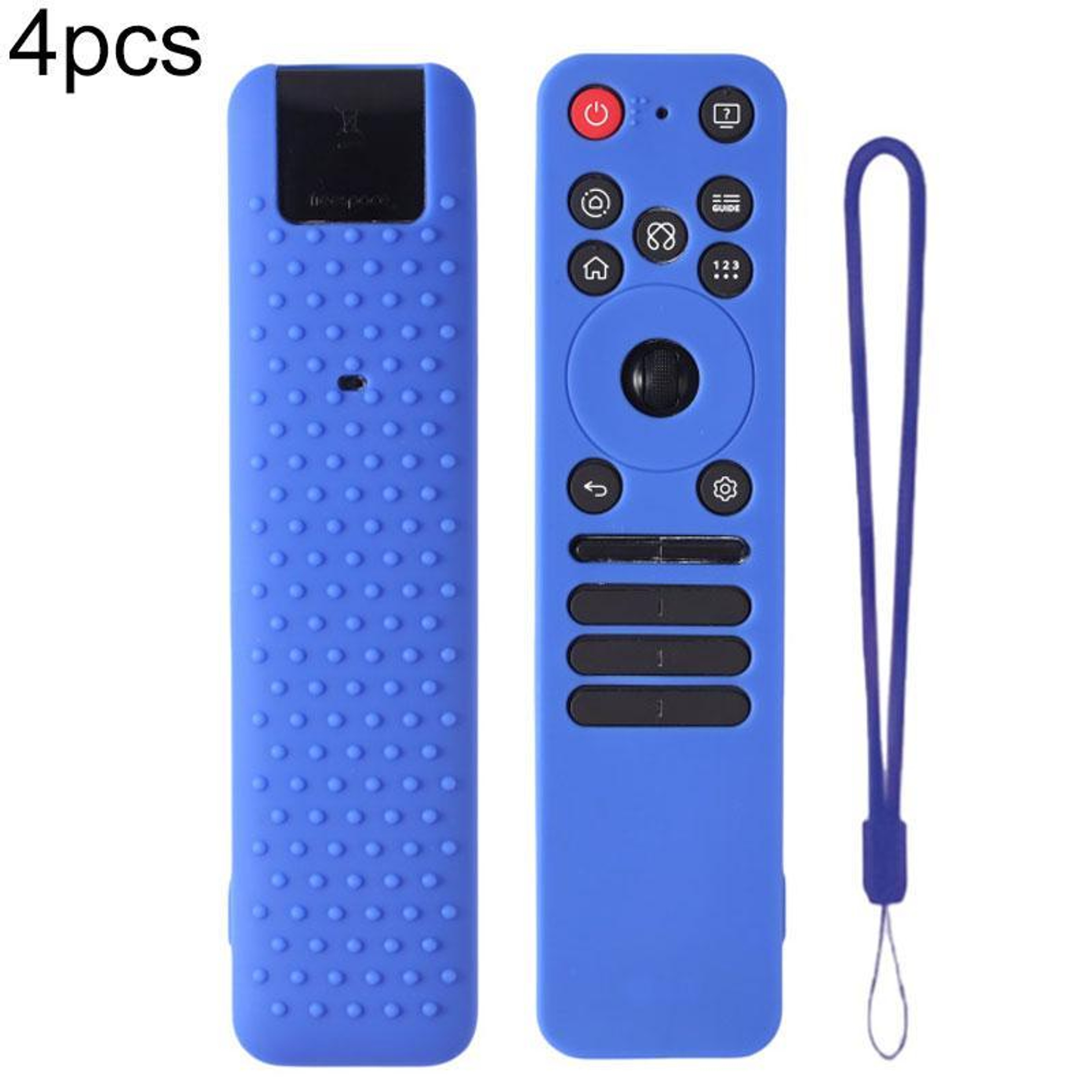 4PCS LG MR25GA Magic Remote Case Soft Silicone Shockproof Covers With Mini Straps 12