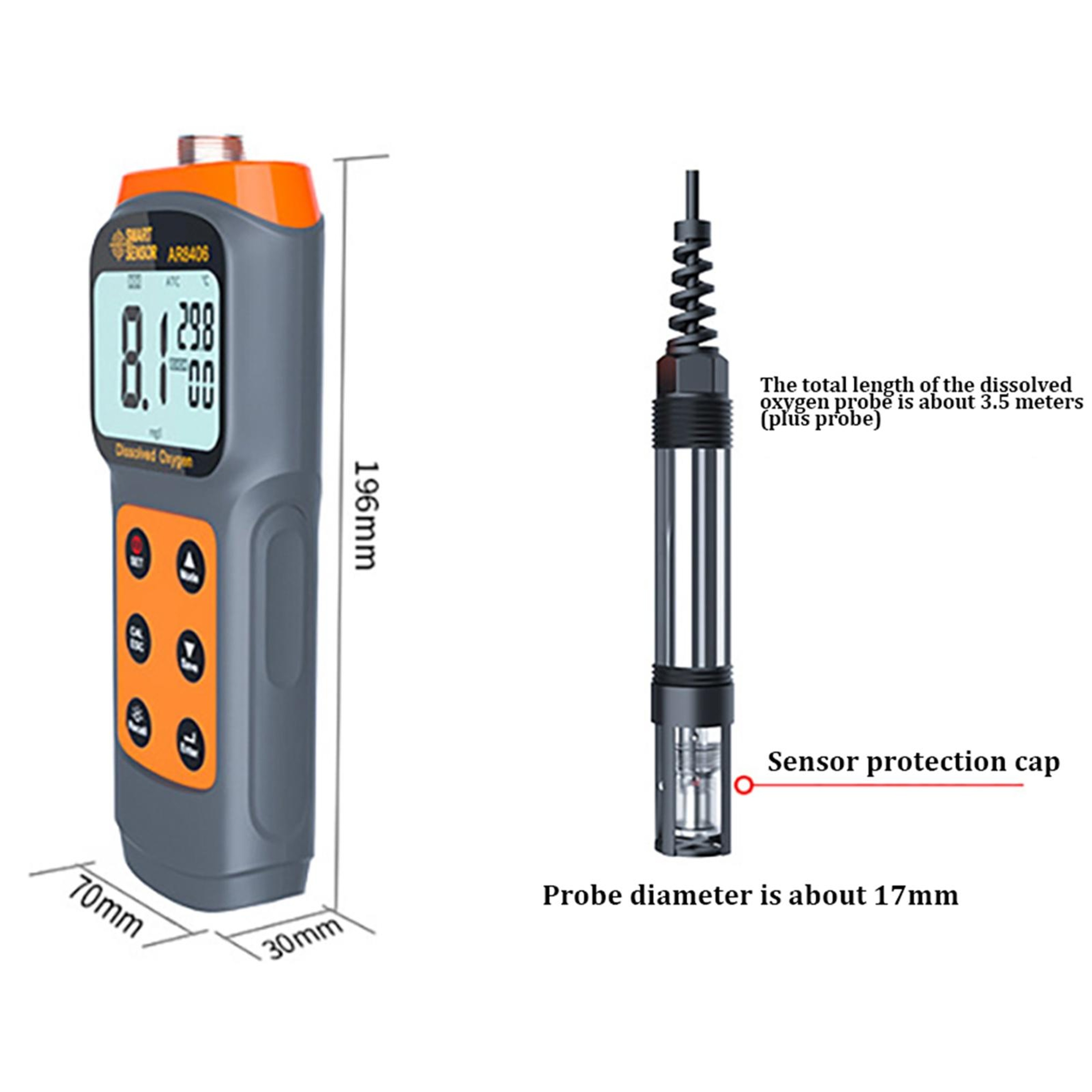 Portable Dissolved Oxygen Meter with ATC for Water Quality Testing – view 3