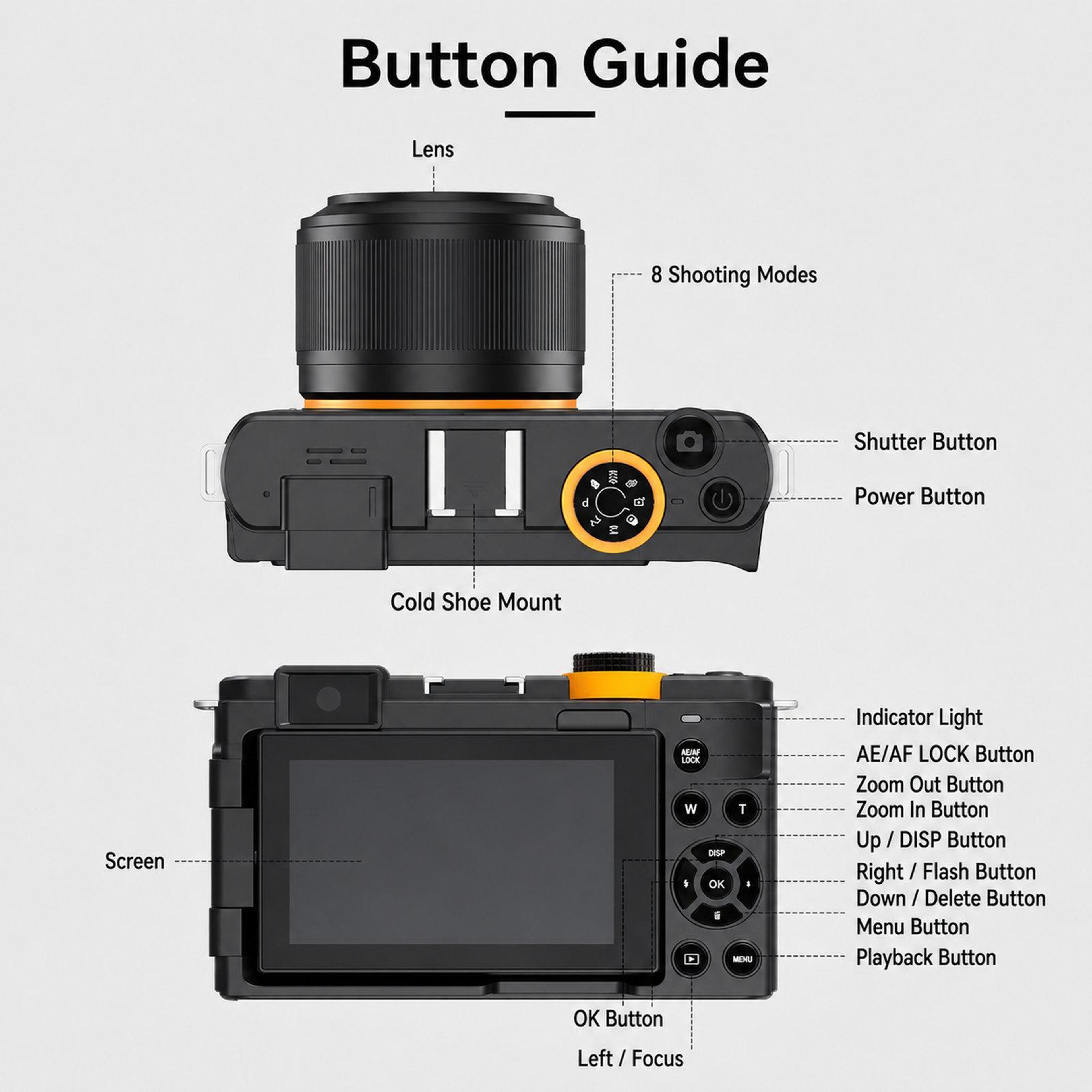 4K Vlogging Camera With 12X Optical Zoom Flip Screen And WiFi 7