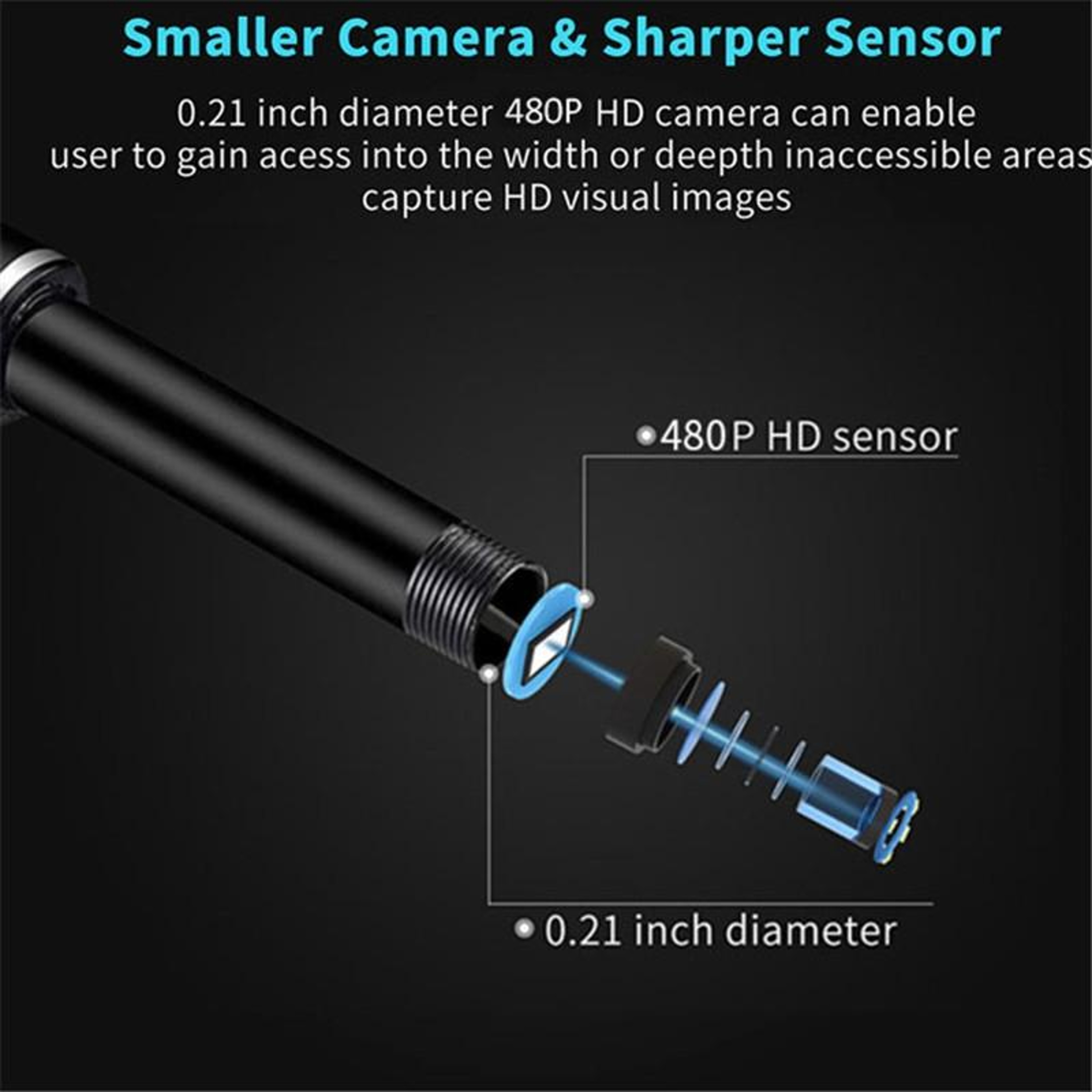 3-in-1 USB Digital Otoscope Ear Camera with 6 LED Lights for Android, Windows & Mac – view 5