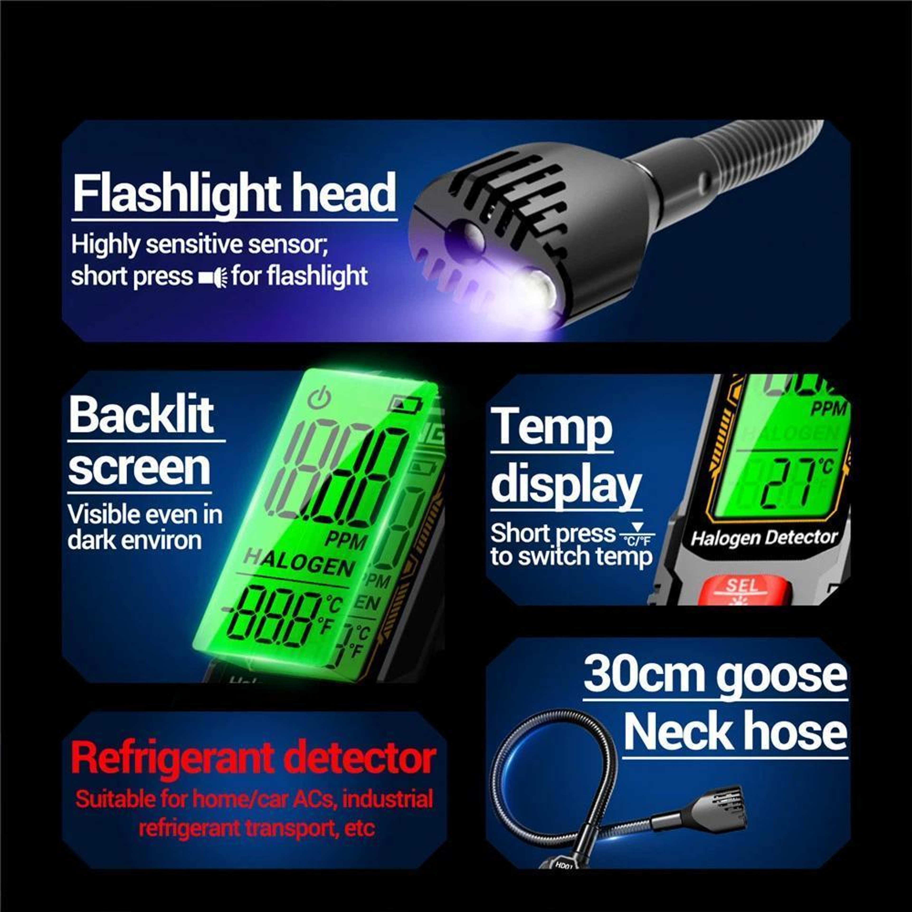 Air Conditioner Refrigerant Car Halogen Leak Detector – view 5