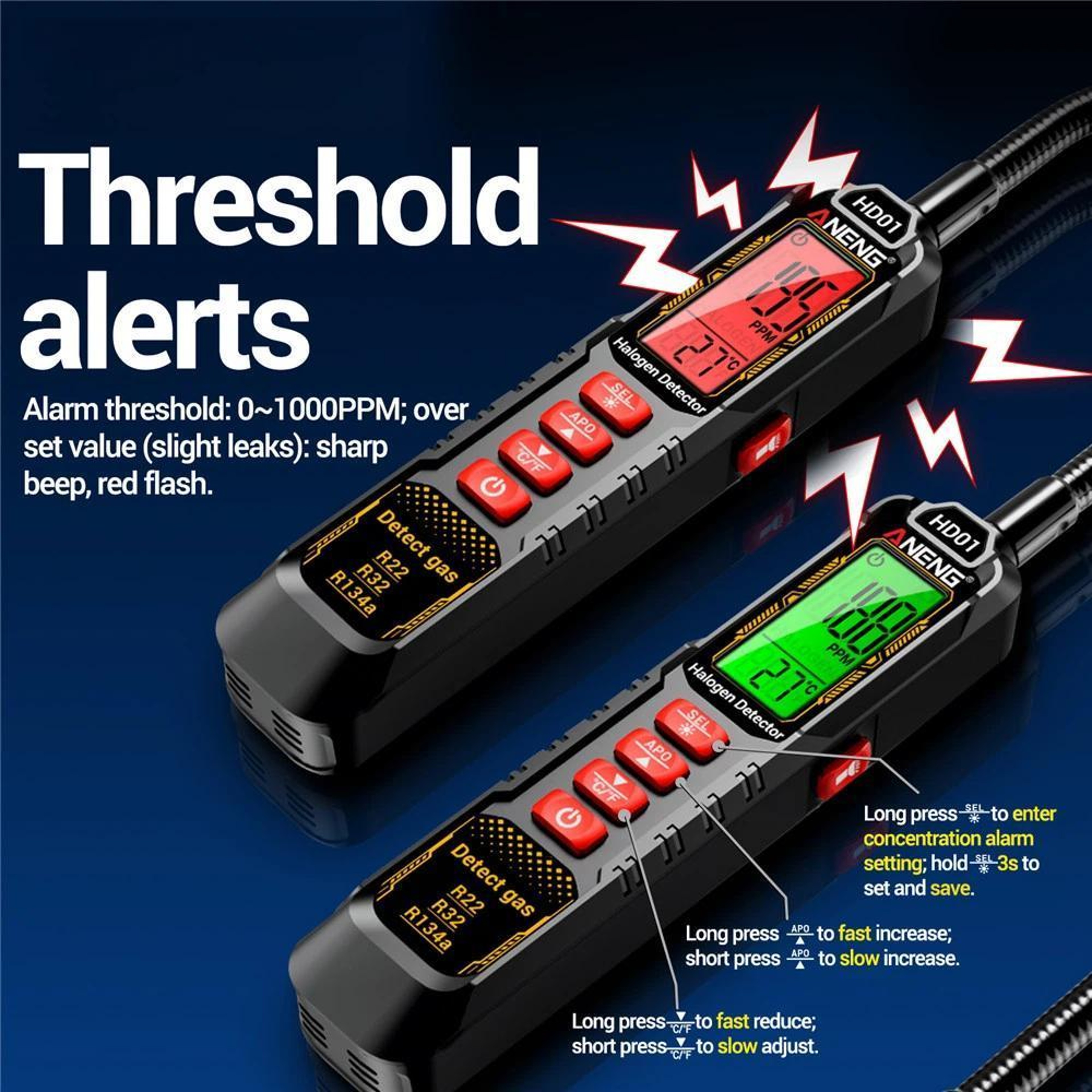 Air Conditioner Refrigerant Car Halogen Leak Detector – view 7