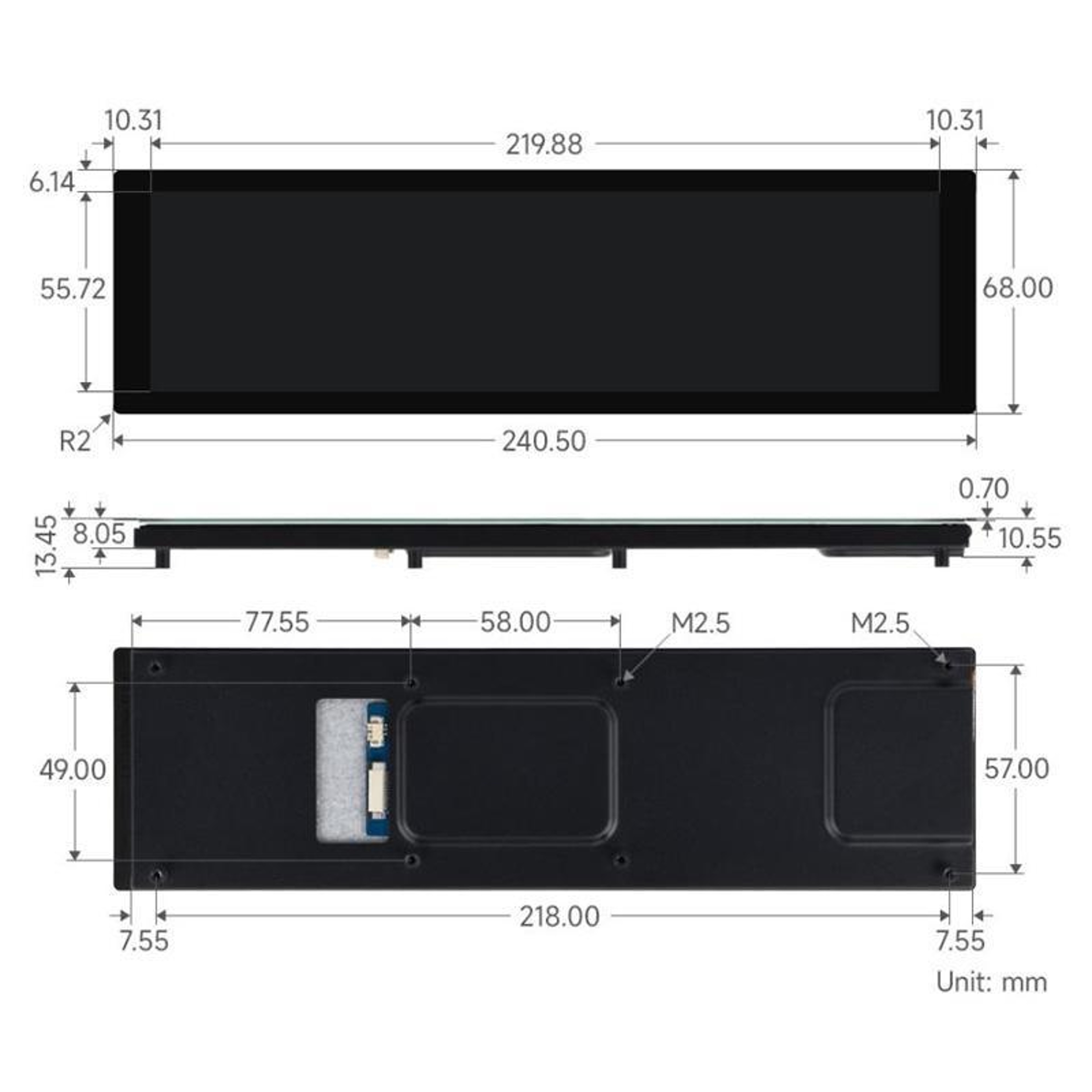8.8 Inch DSI Capacitive Touch Display 10-Point IPS Screen – view 6