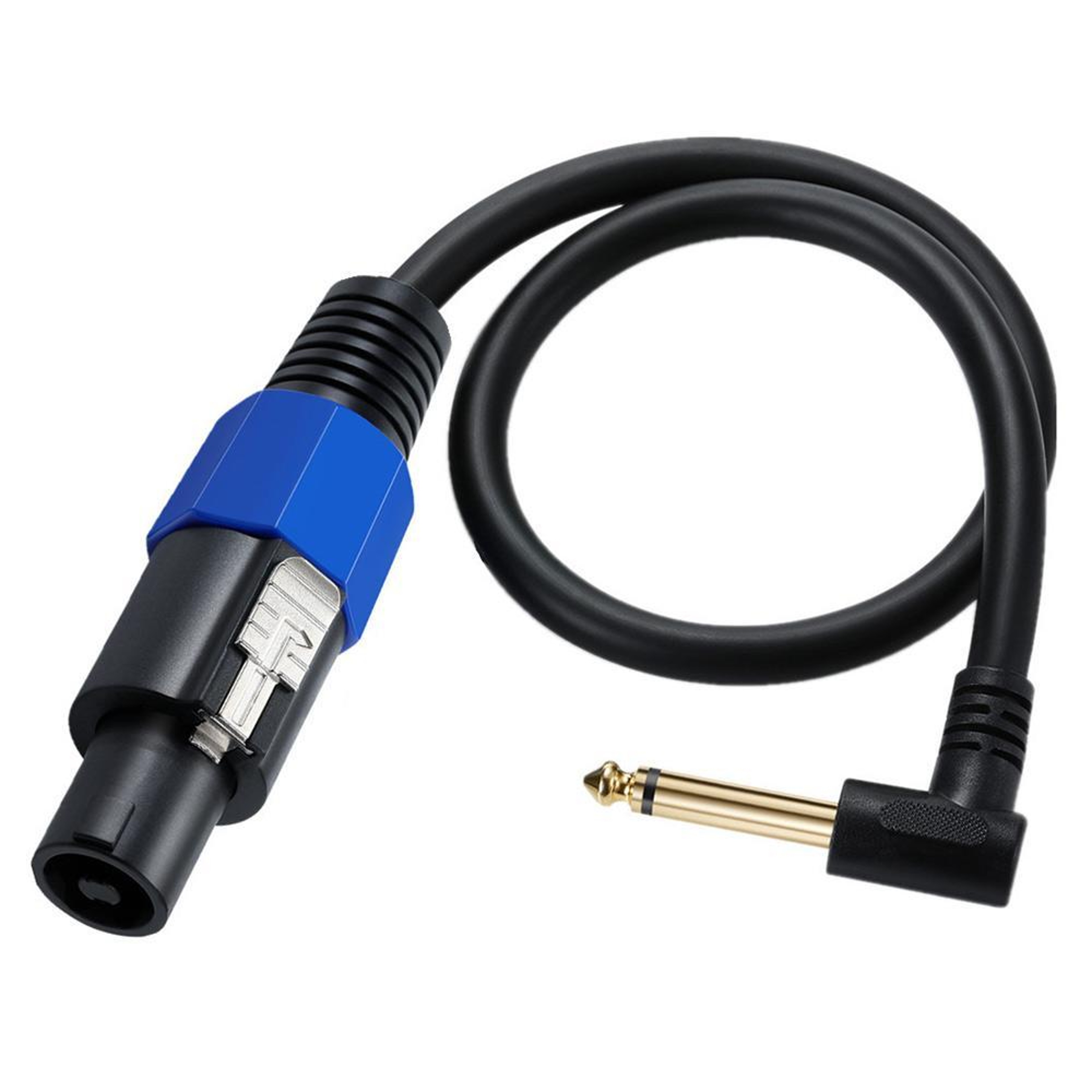Speakon to 1/4 Speaker Cable 50cm Right Angle TS Amplifier Adapter with Lock – view 1