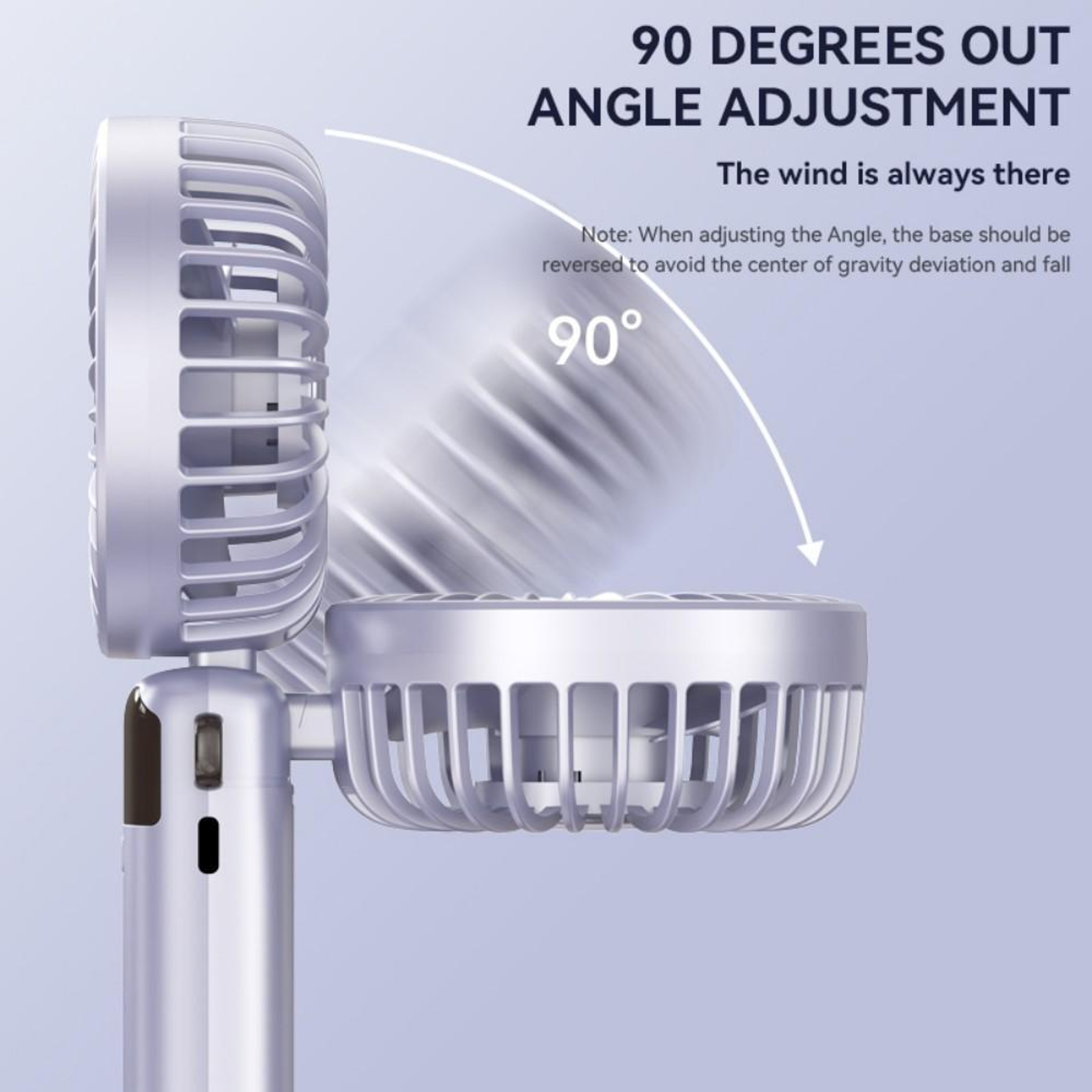 Portable Handheld Fan With Ice Cooling Foldable Design And LED Display 9