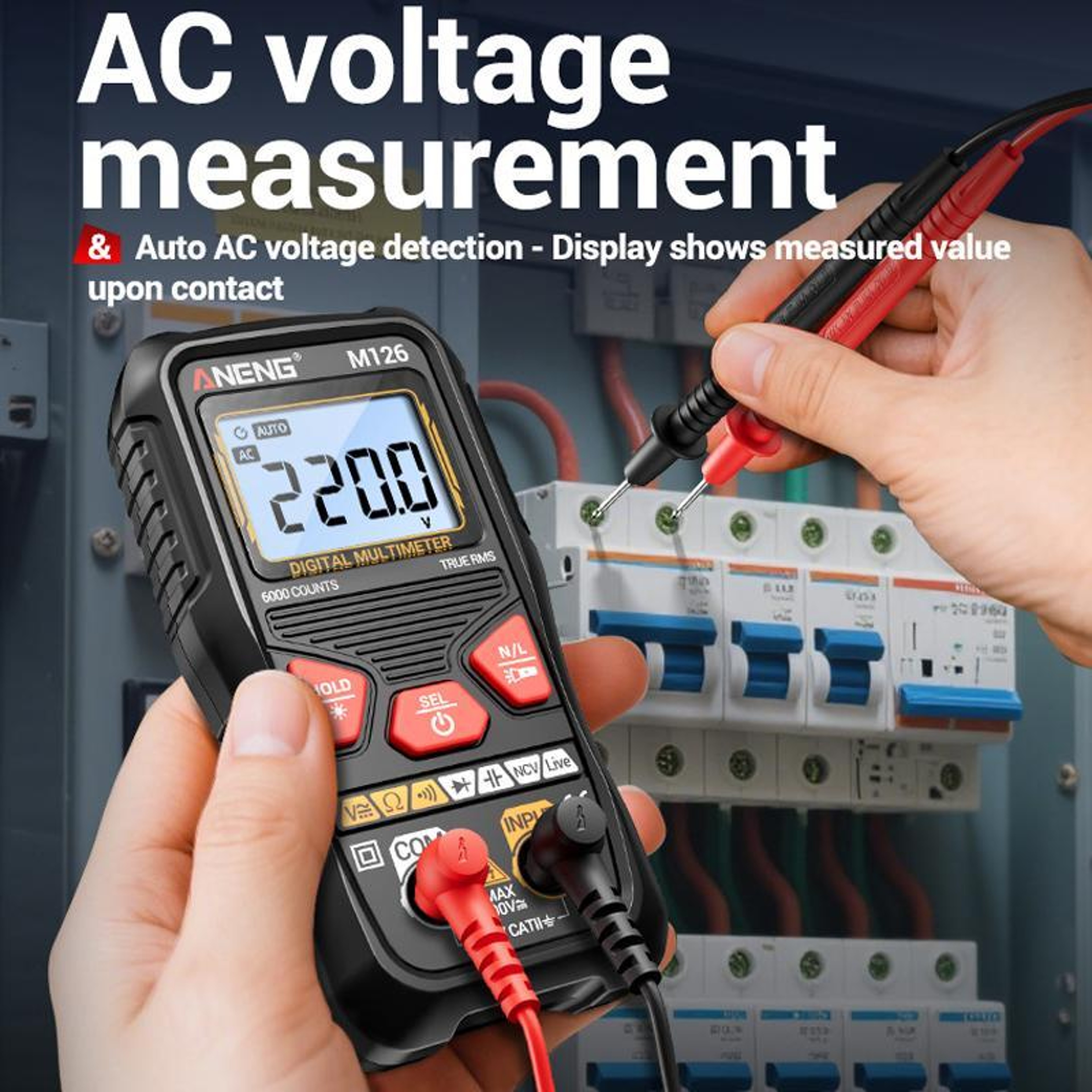 Digital Multimeter With NCV Voltage Tester And 6000Count Backlit Display 3