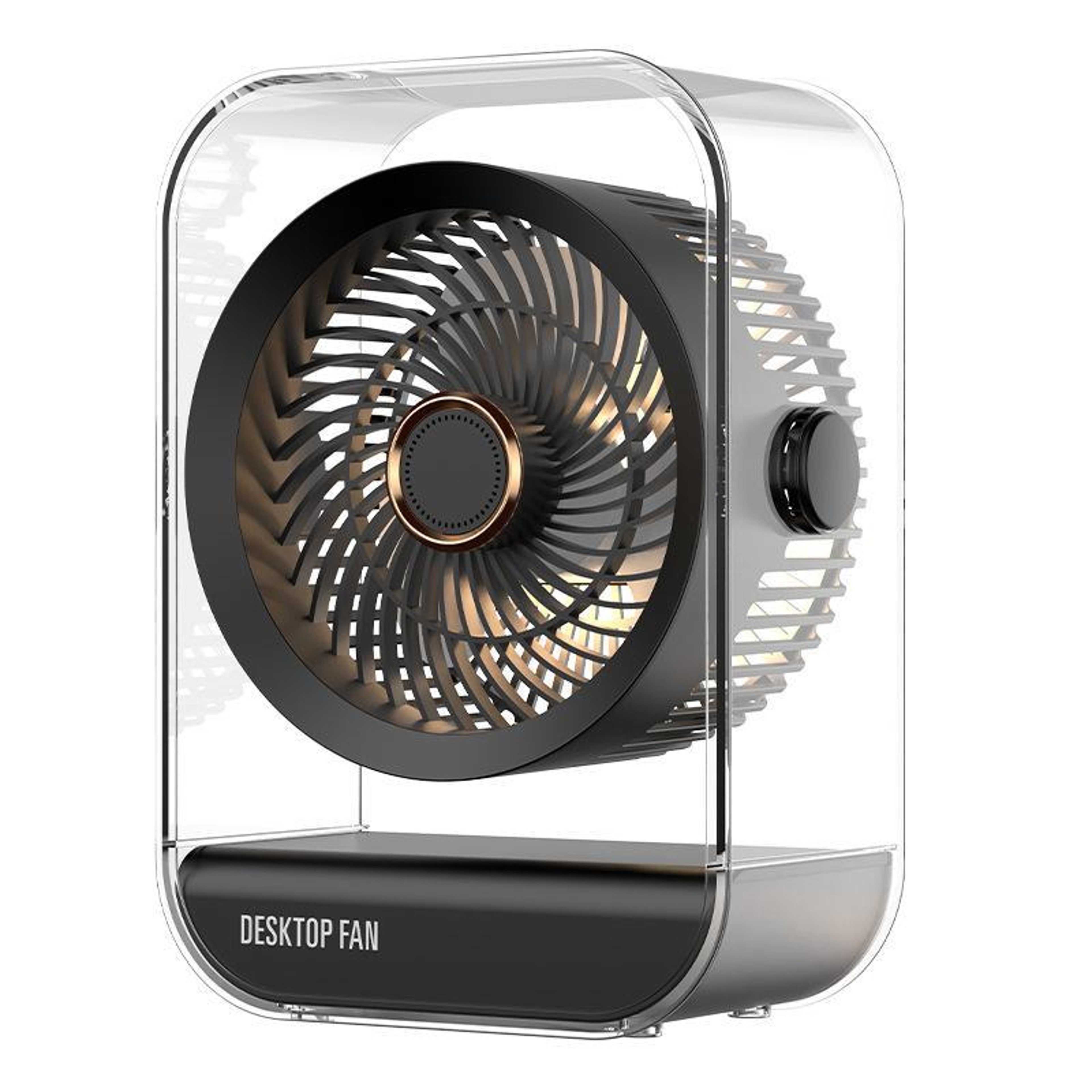 5Speed Rechargeable Desk Fan With Night Light And 360 Adjustable Airflow 0