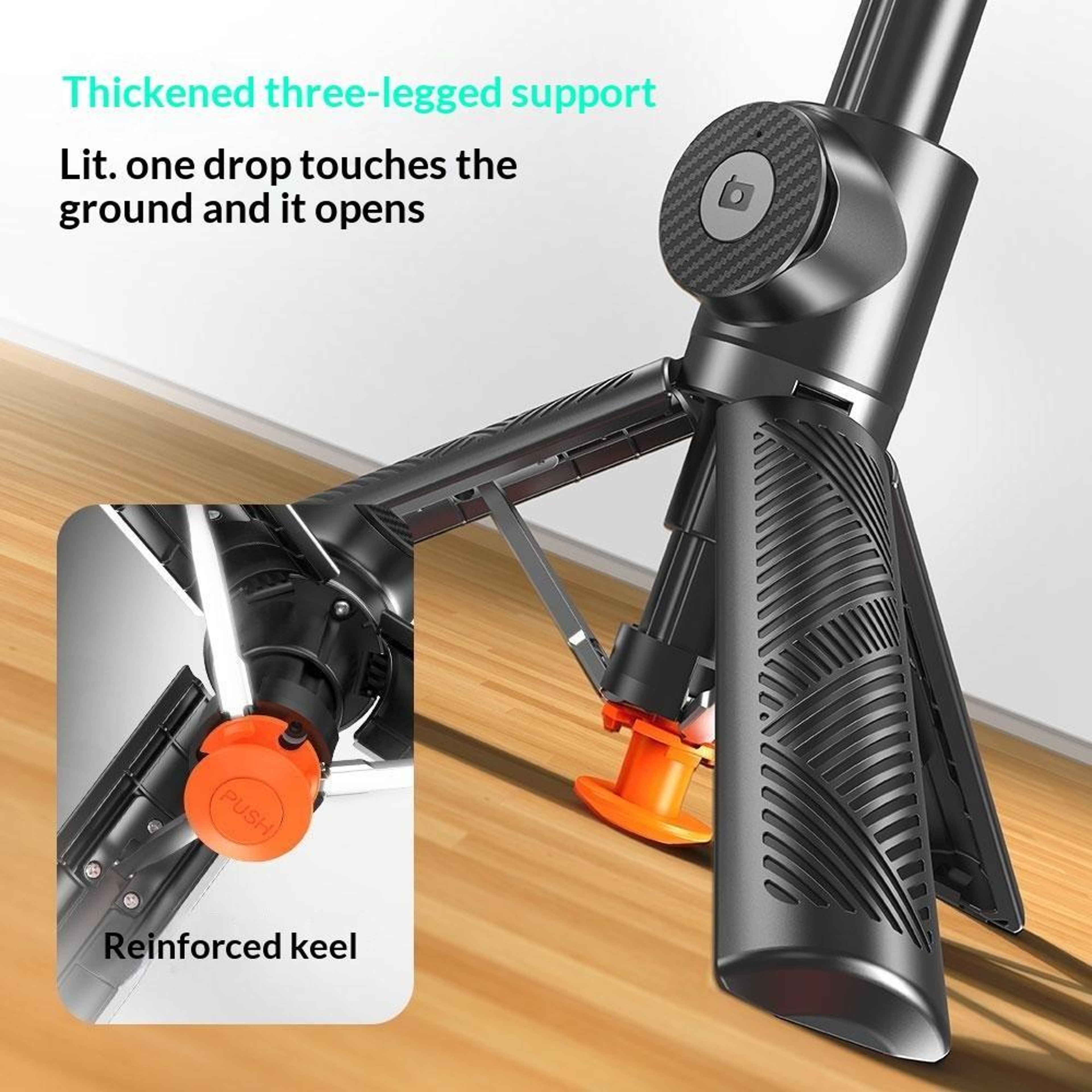 Selfie Stick Tripod with Bluetooth Remote and Rotating Phone Holder – view 10