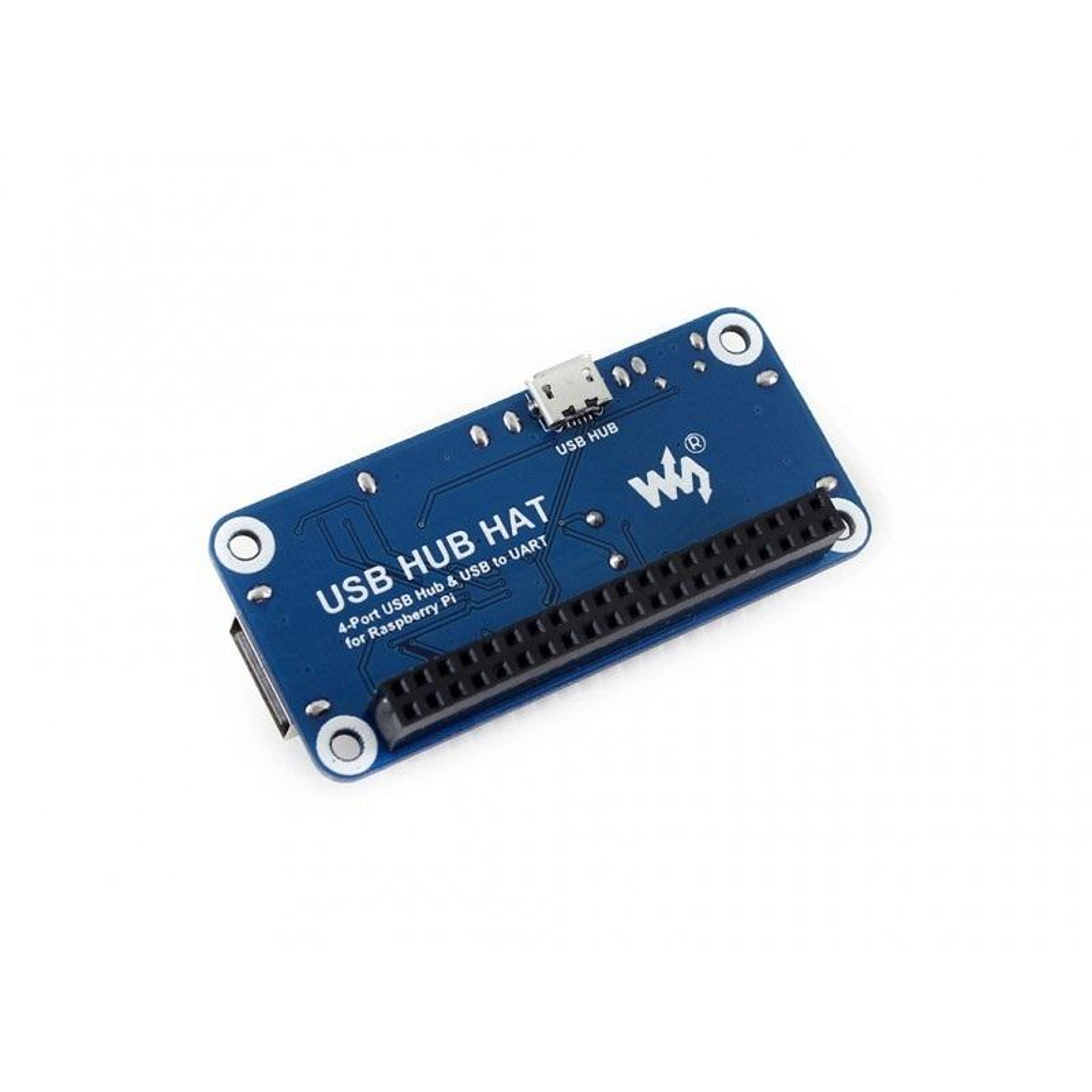 Raspberry Pi USB Hub HAT 4-Port USB 2.0 with USB to UART – view 3