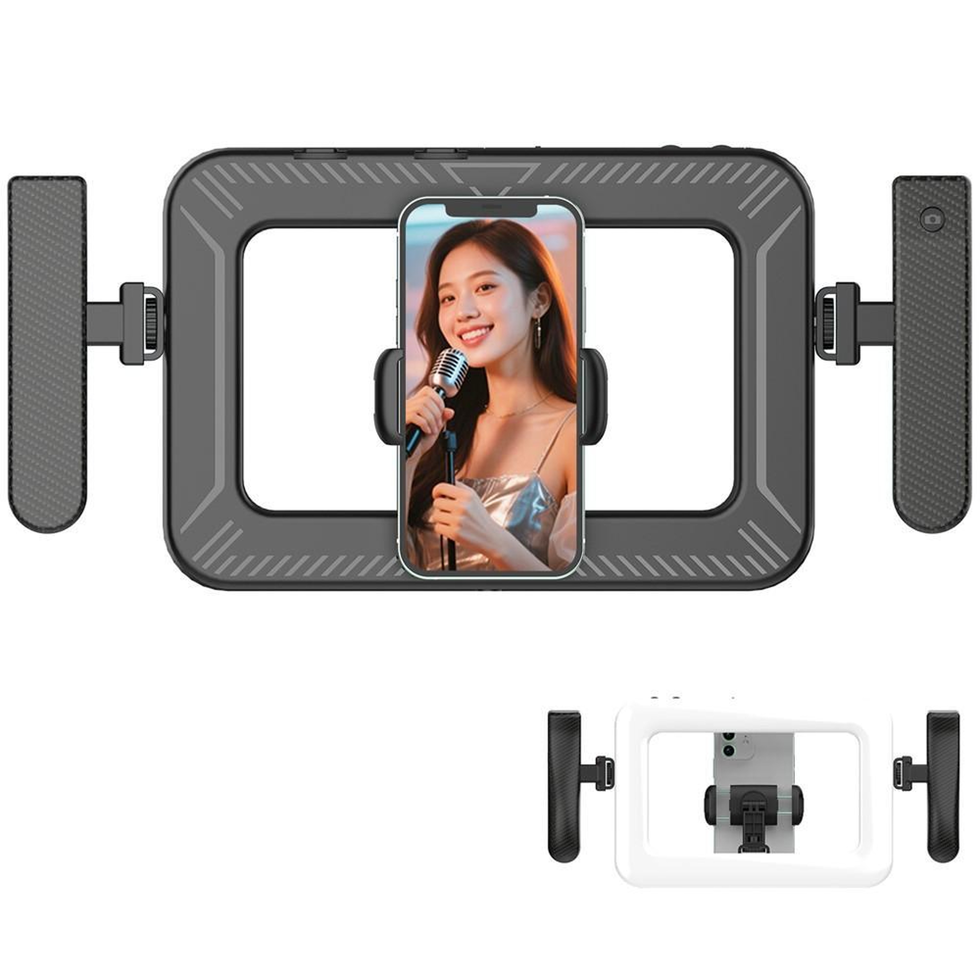 K03 Handheld Ring Light with Phone Holder and Bluetooth Remote – view 1