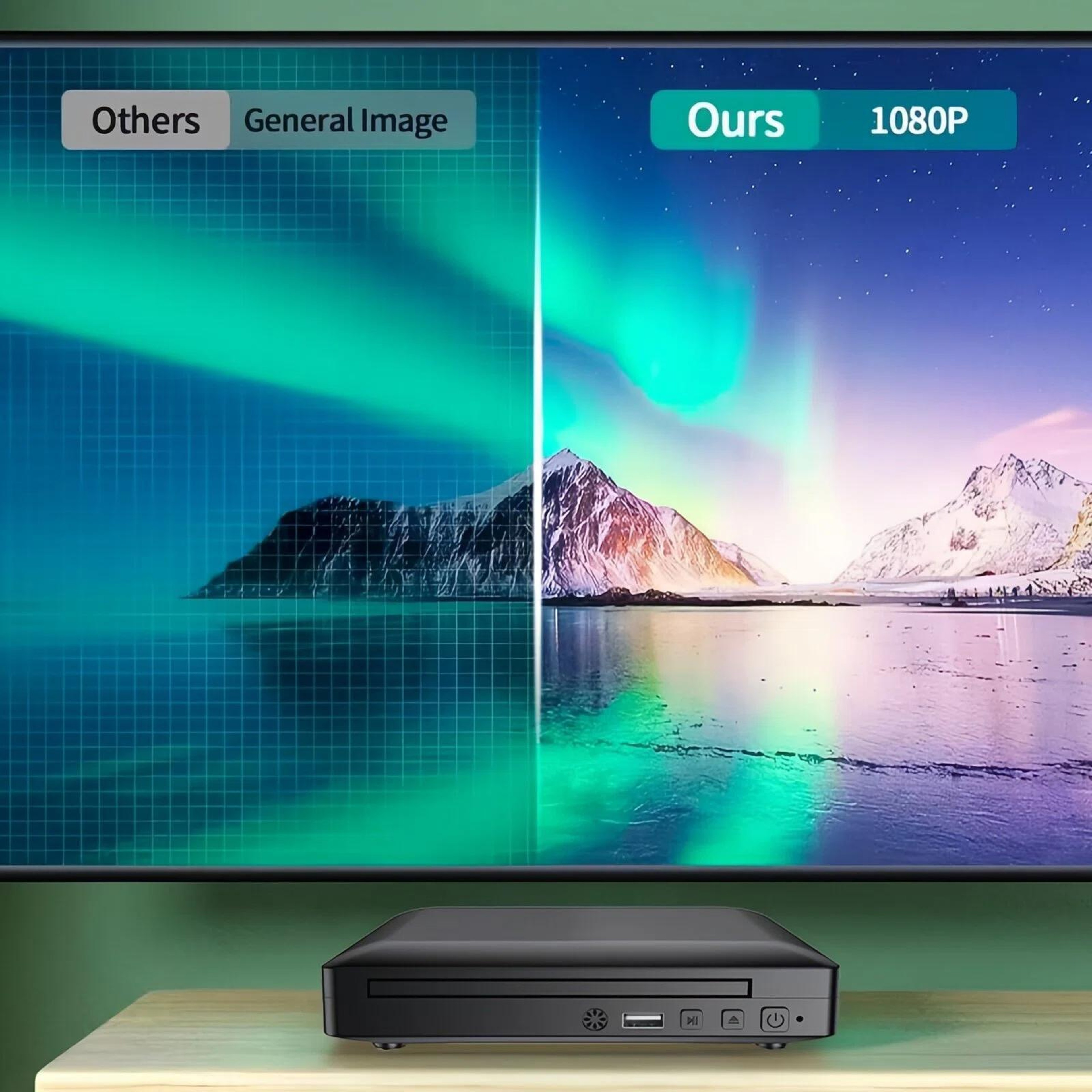Compact DVD Player For TV With HDMI USB And RCA Remote Control 3
