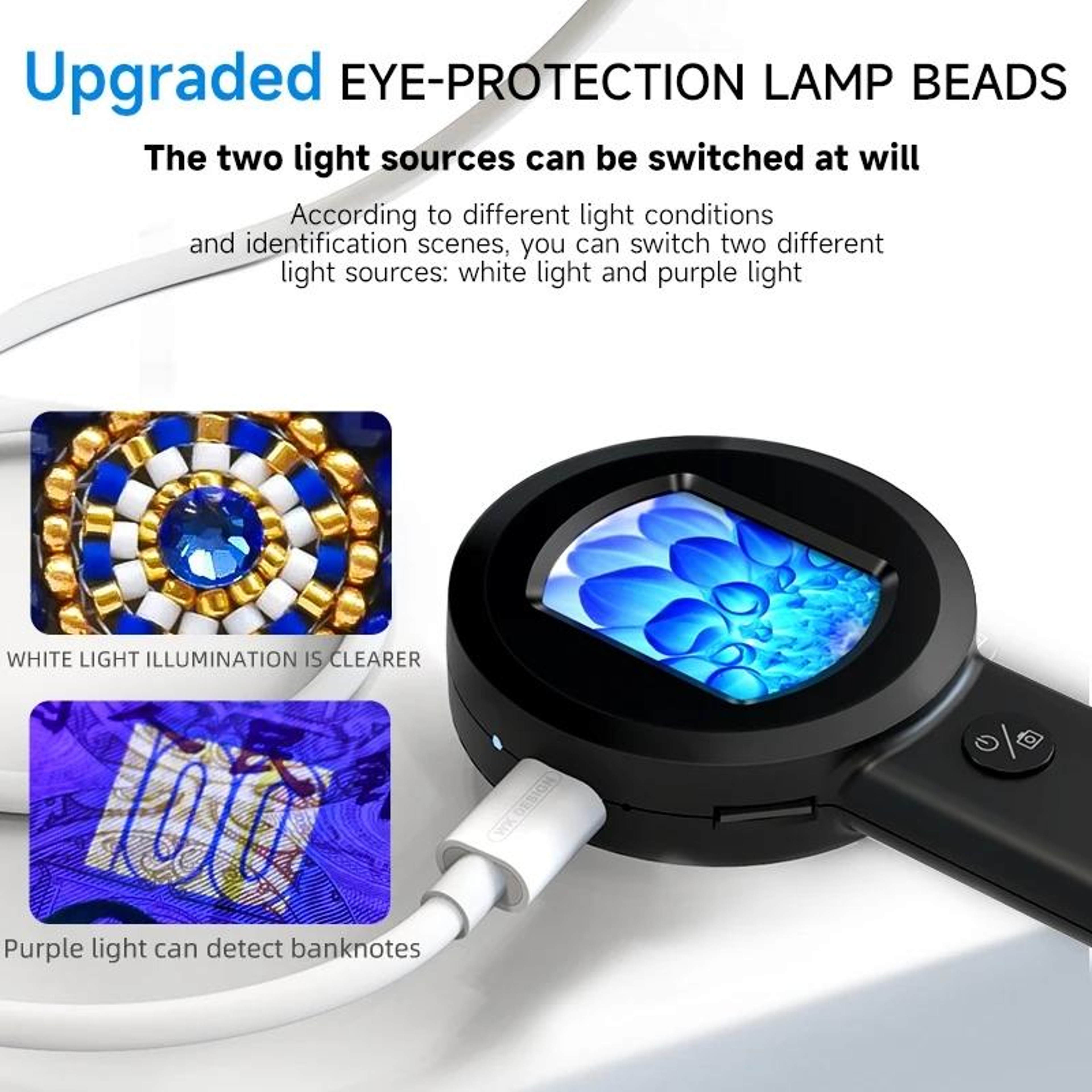 Handheld Digital Microscope with 2 Inch IPS Screen and Dual LED Lights – view 5