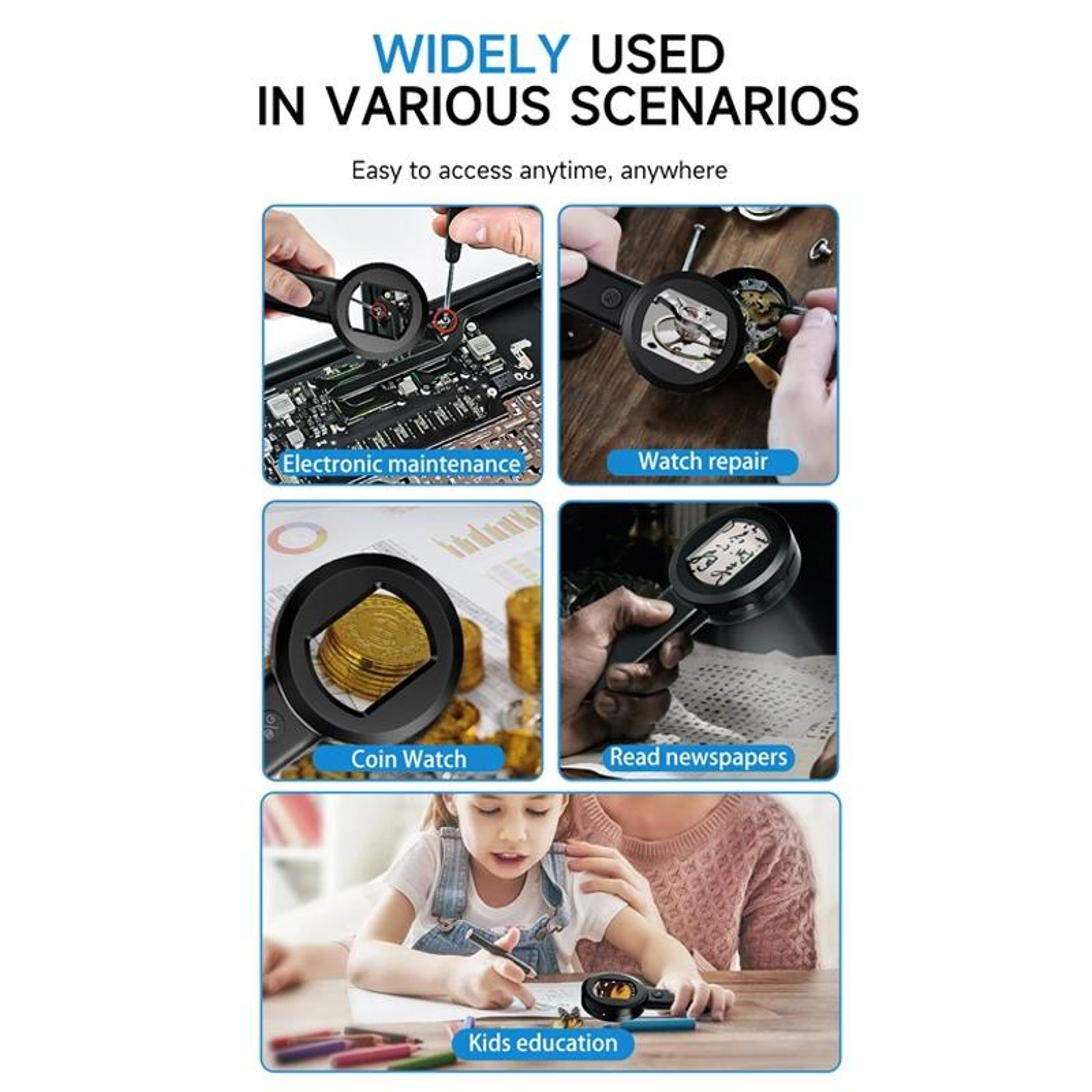 Handheld Digital Microscope with 2 Inch IPS Screen and Dual LED Lights – view 8