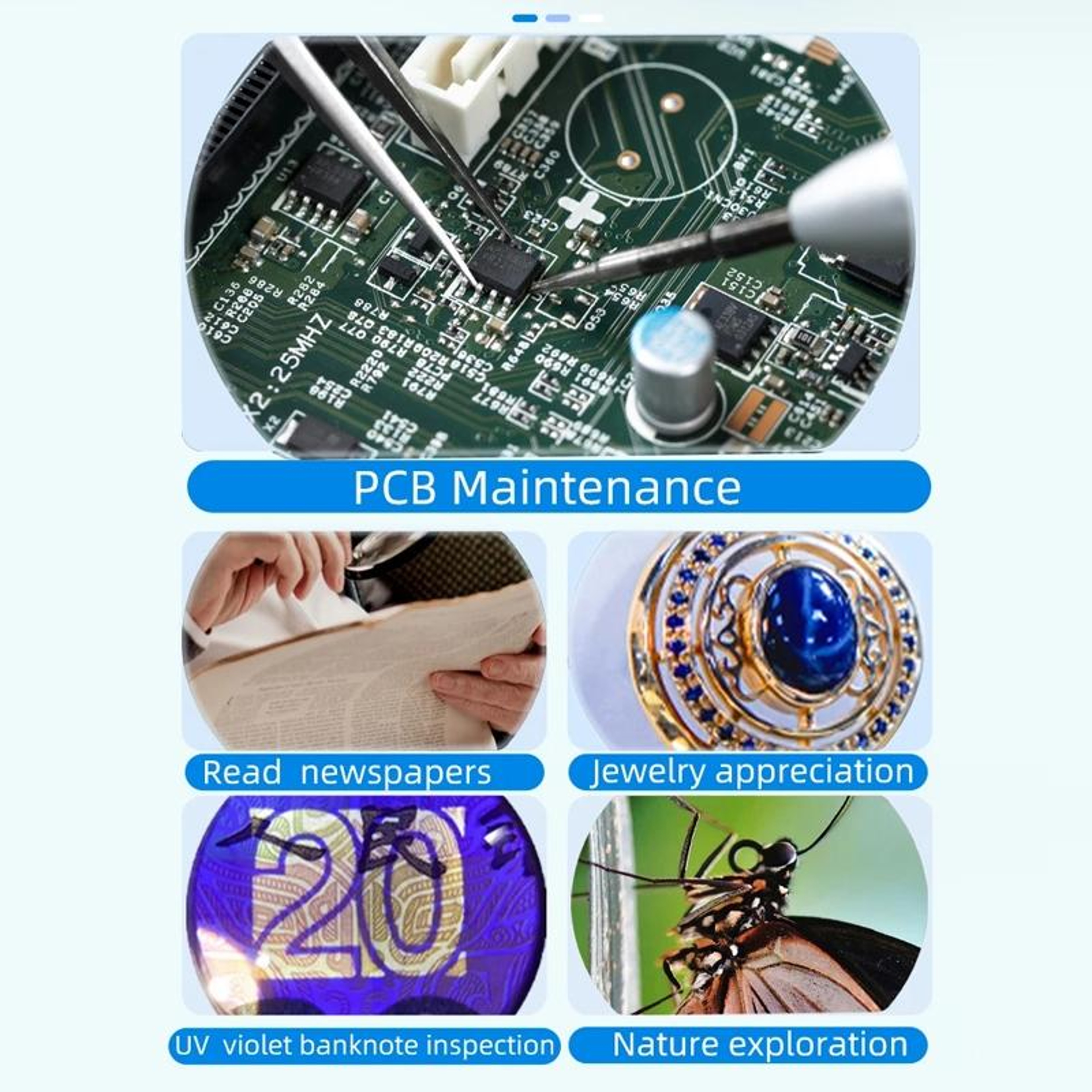 Handheld Digital Microscope with 2 Inch IPS Screen and Dual LED Lights – view 9