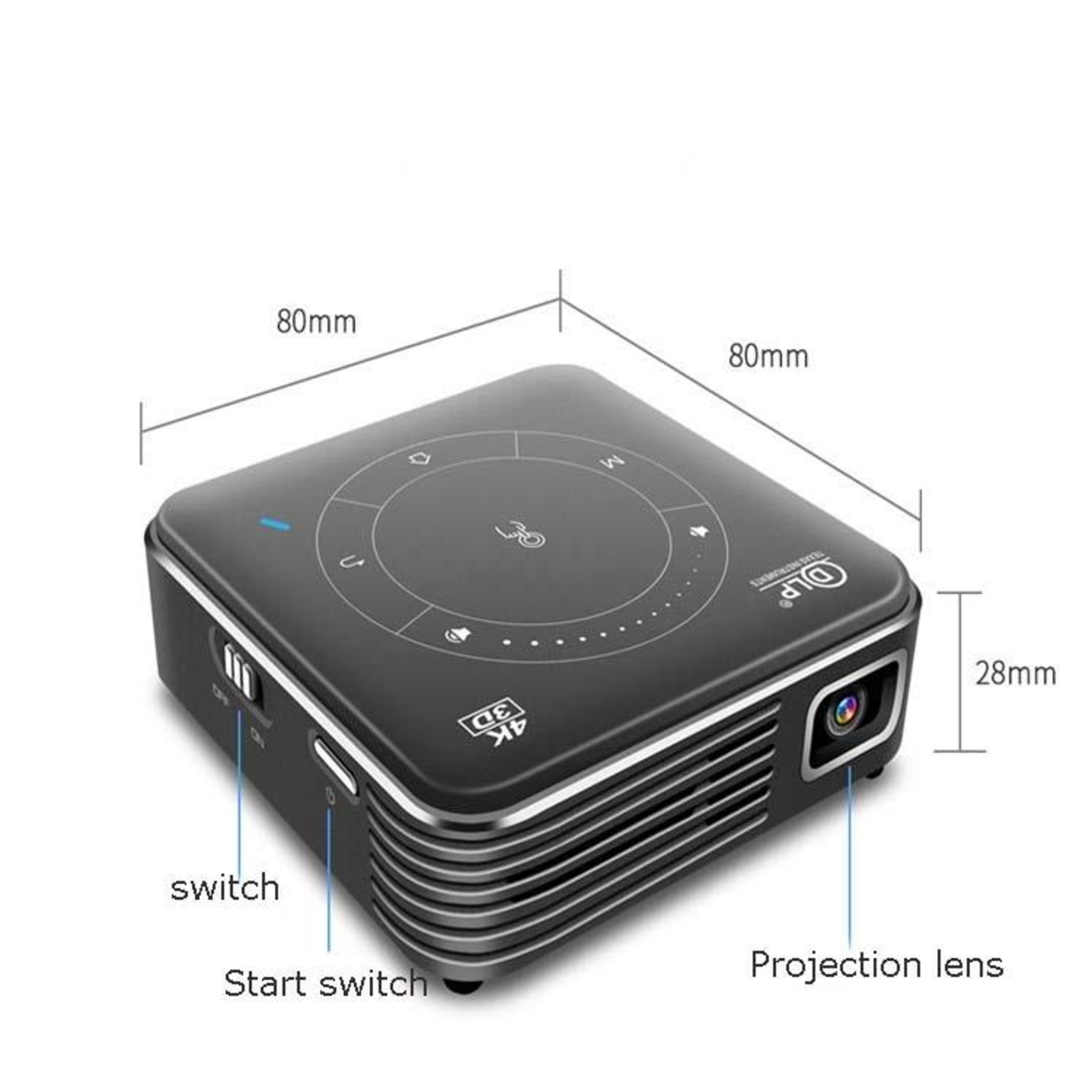 Mini Smart Projector with 4K Decoding, Dual-Band WiFi and Bluetooth – view 2