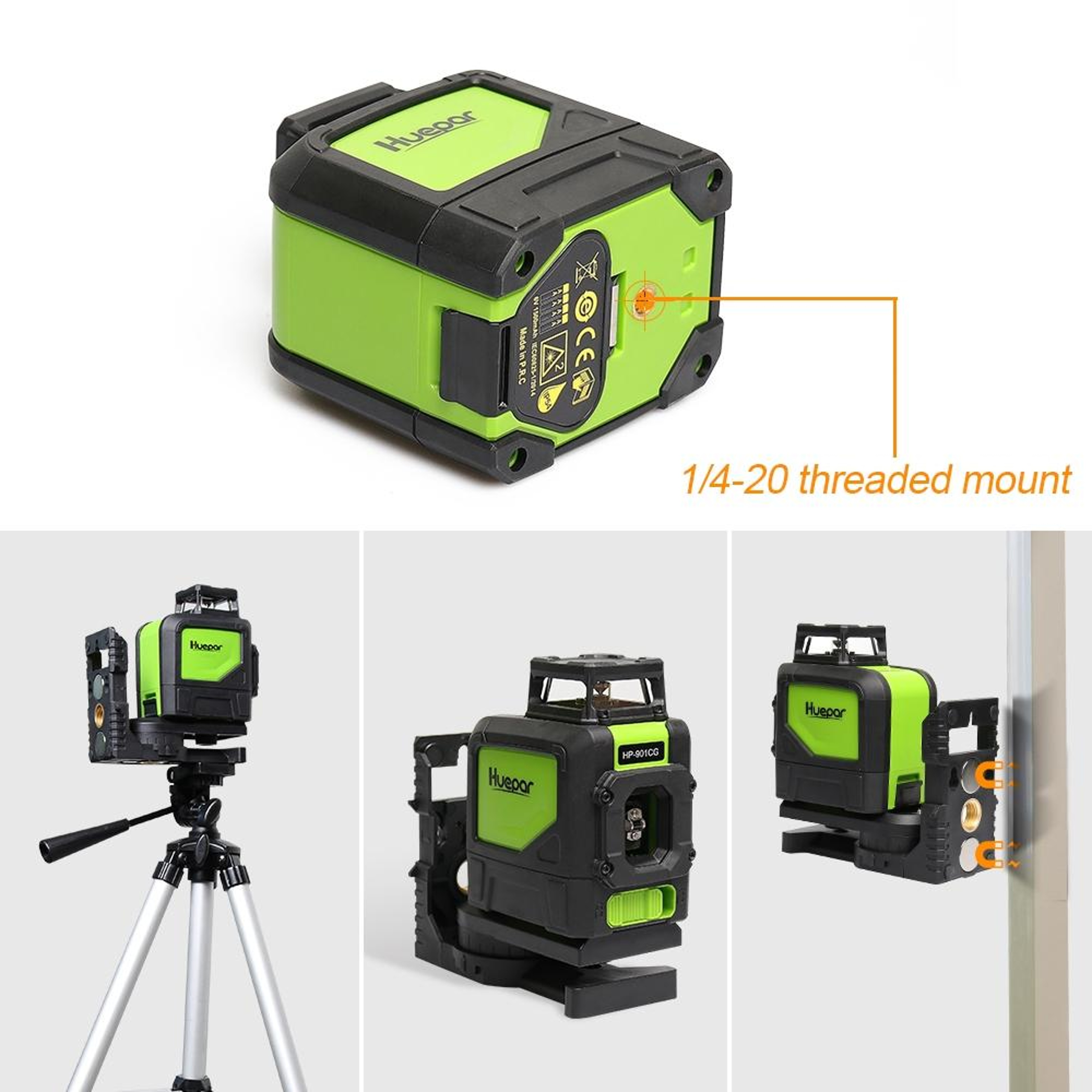 360 Degree Laser Level with Green Beam and Self Leveling Cross Line – view 4