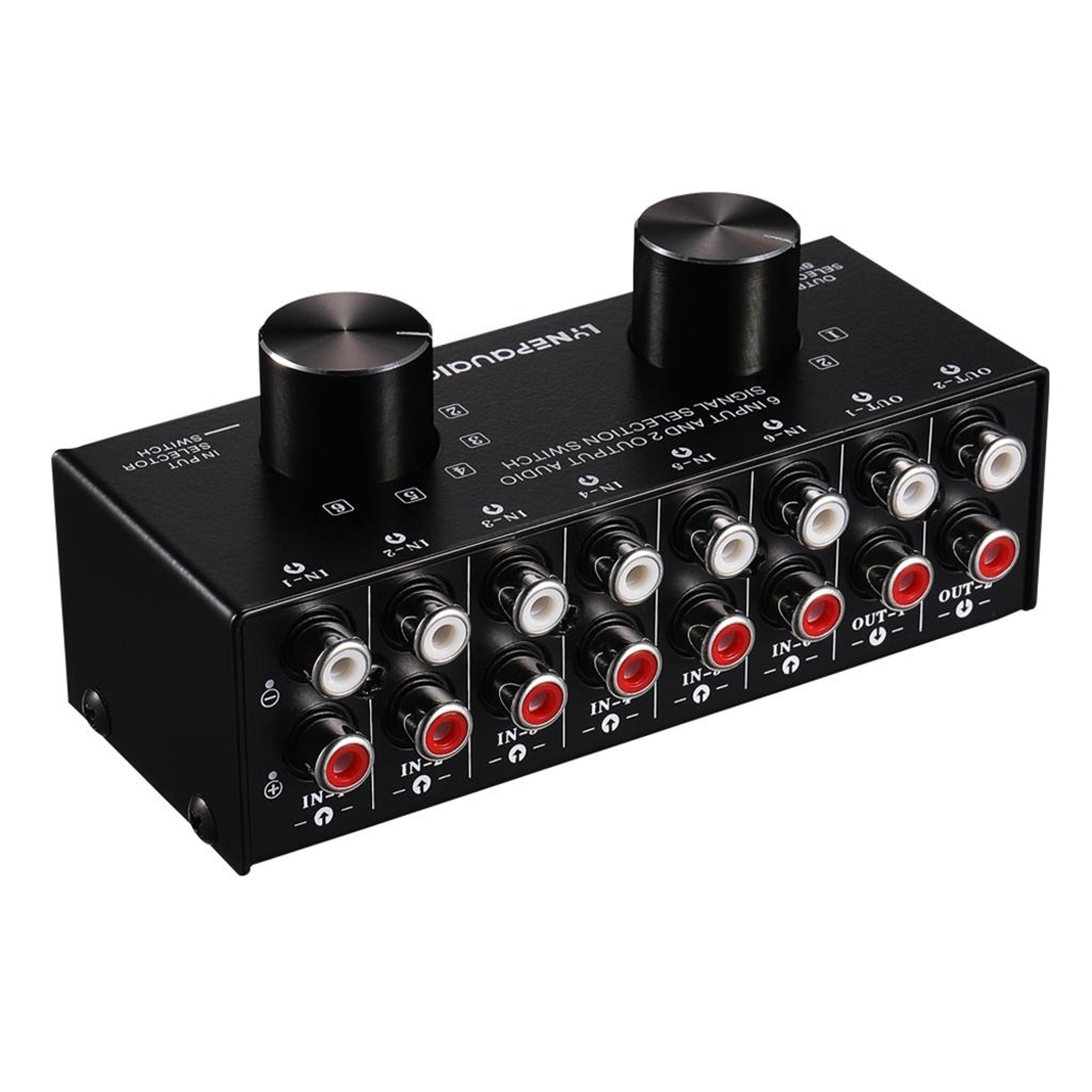 Audio Switcher 6 Input 2 Output Passive Stereo Audio Selector 0