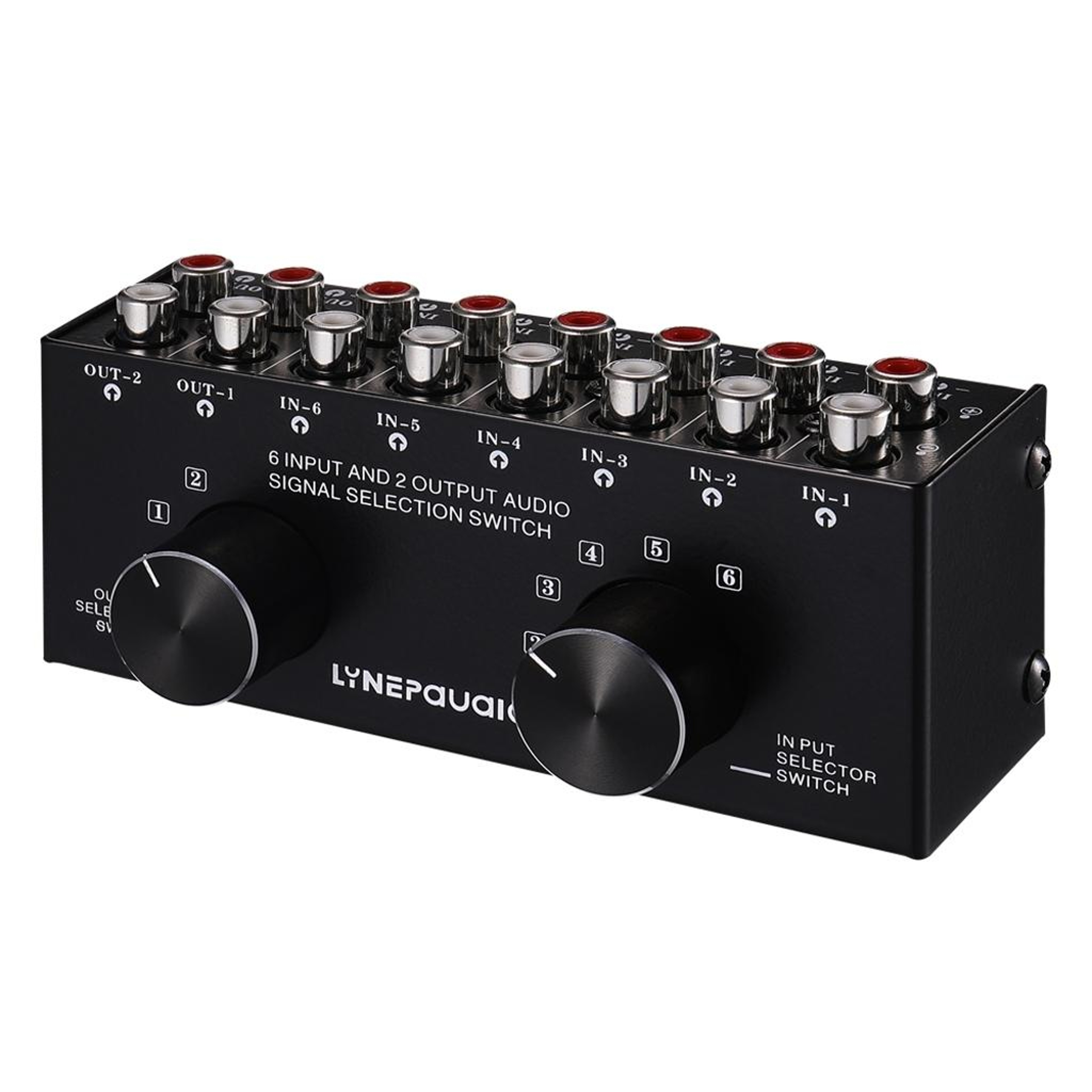 Audio Switcher 6 Input 2 Output Passive Stereo Audio Selector 1