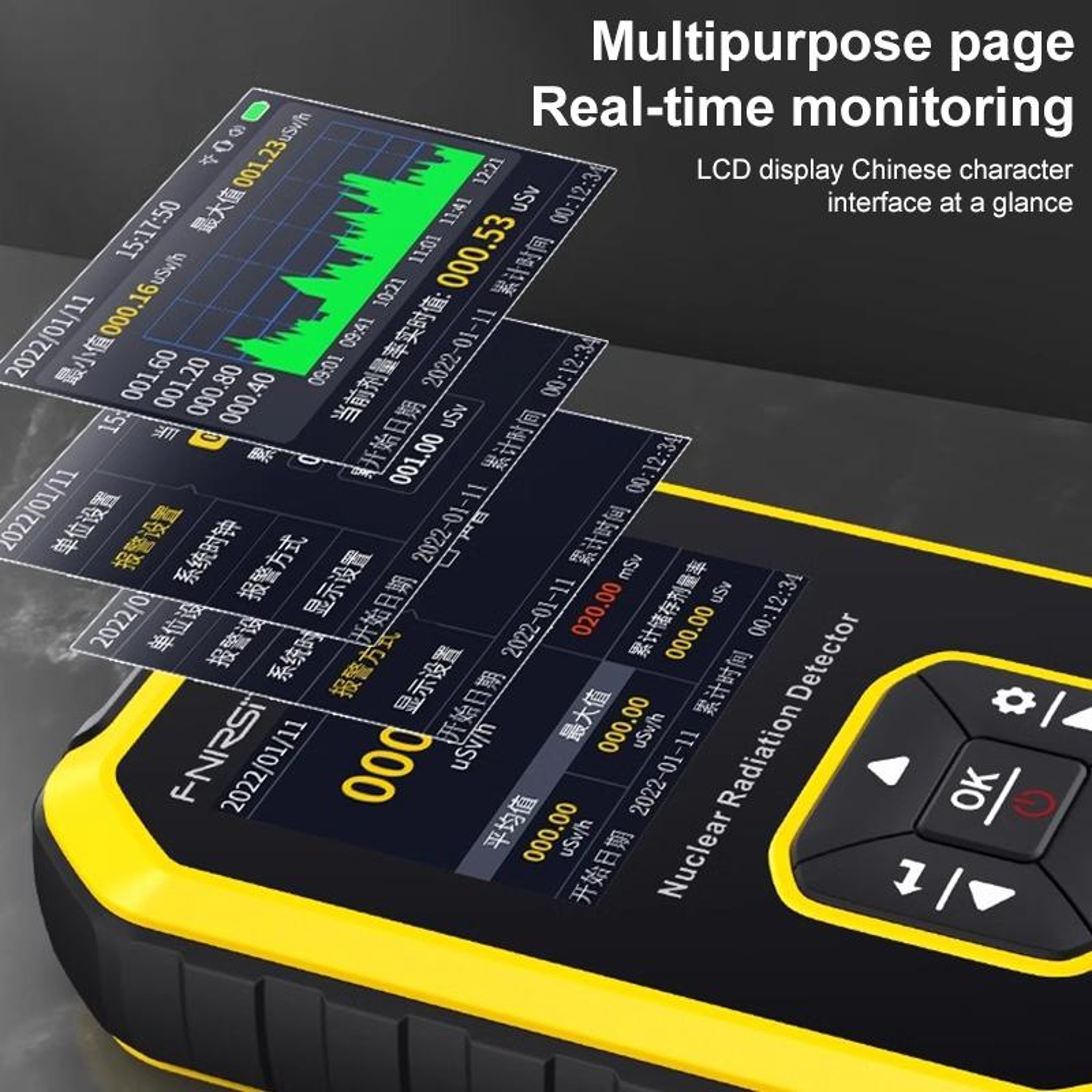 Portable Geiger Counter Nuclear Radiation Detector for Gamma and Beta Rays – view 4