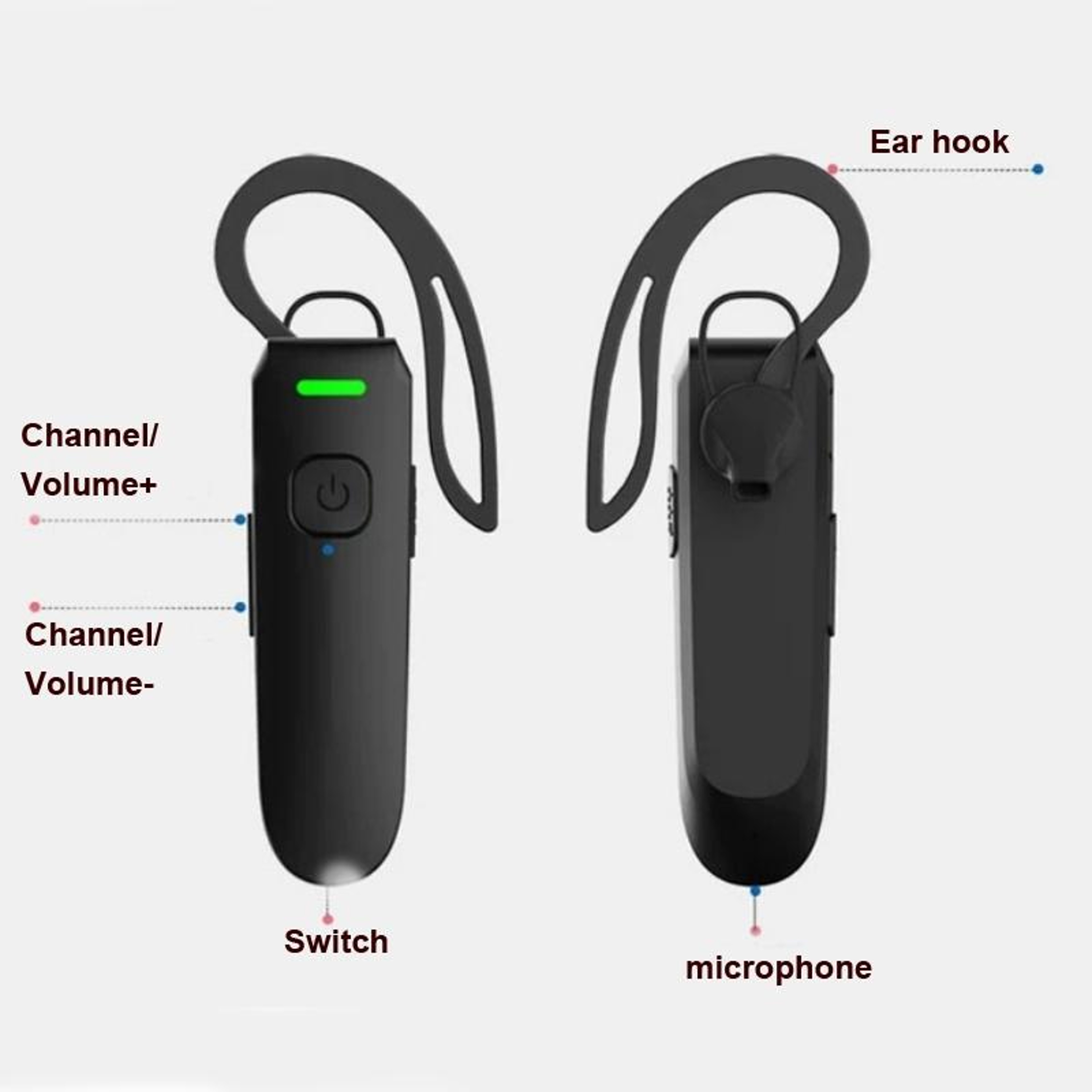 Ear Hook Walkie Talkie Mini Wireless Two-Way Radio with 500m Range – view 7