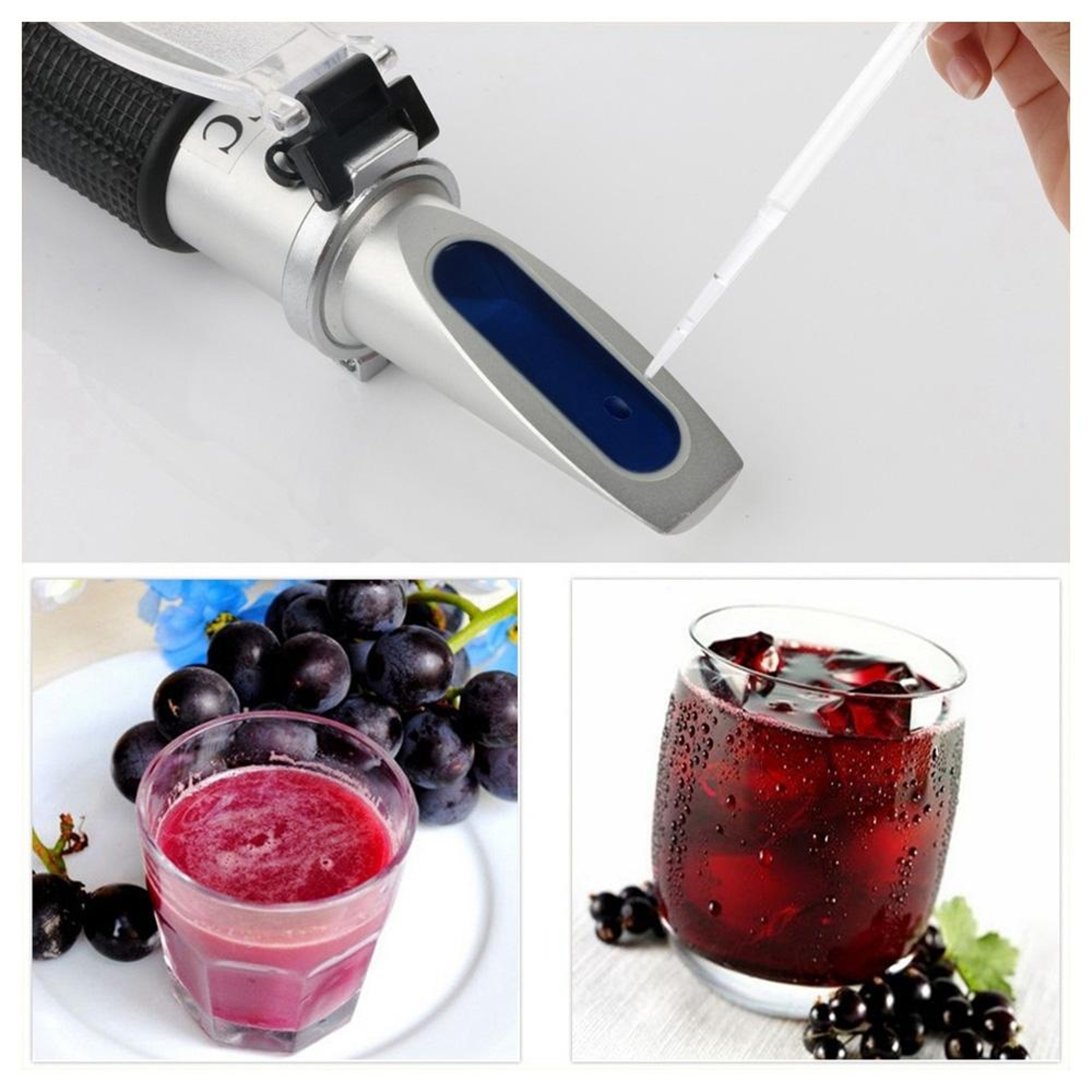 Wine Refractometer with ATC 0–40% Brix and 0–25% Potential Alcohol Tester – view 1