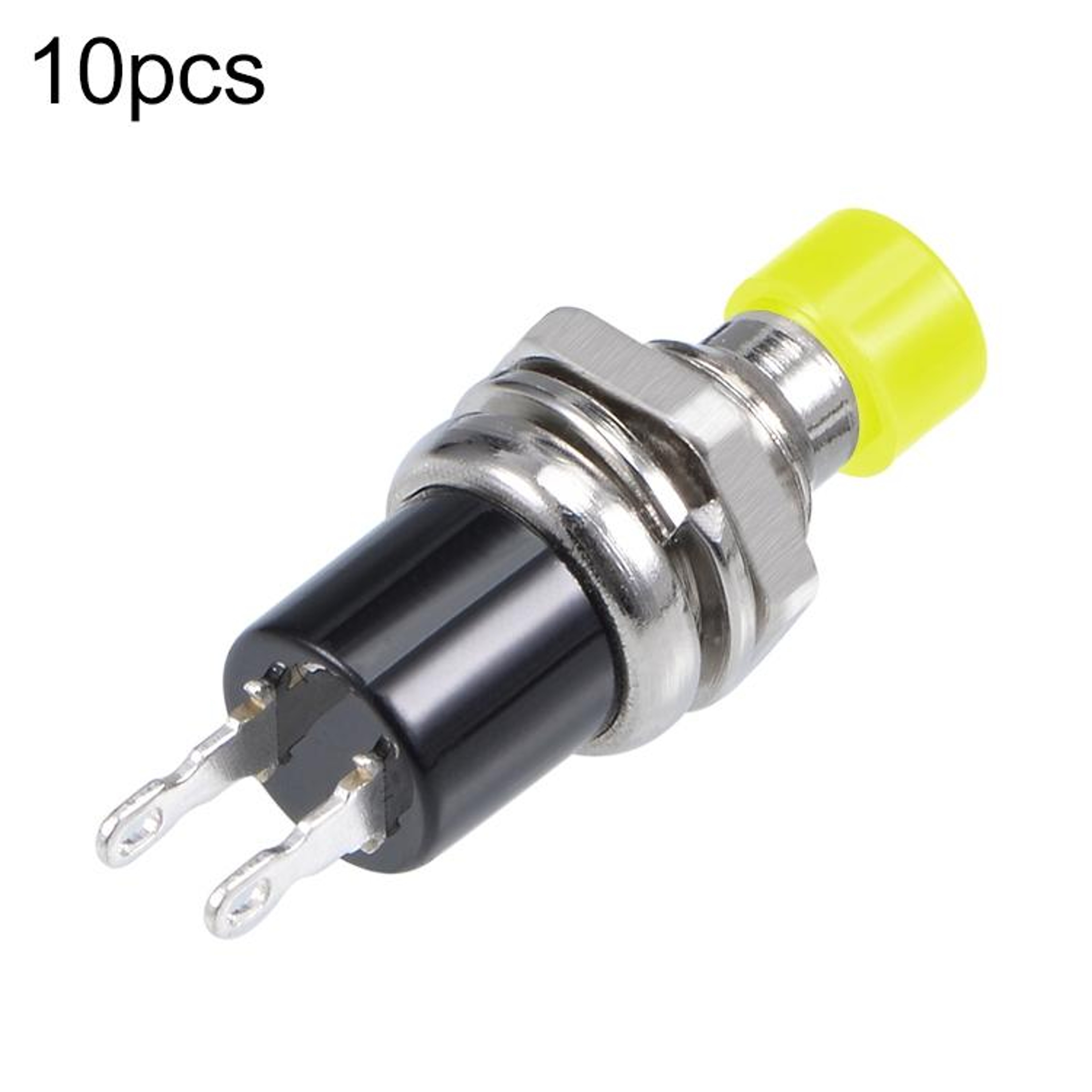 10 PCS Momentary Push Button Switch 2 Pin Normally Open Multicolor Mini Switches 11