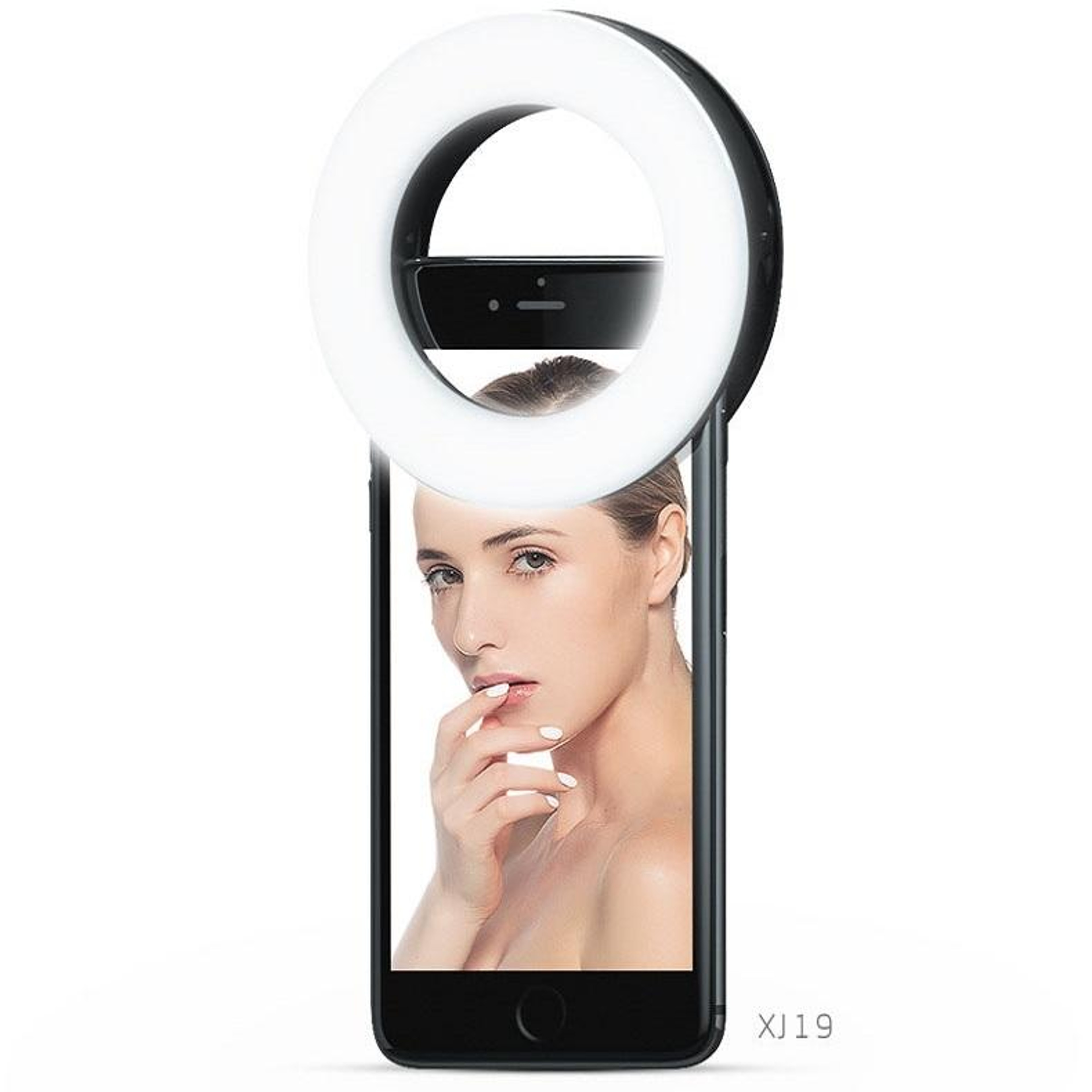 Rechargeable Selfie Ring Light With Adjustable Warm  Cool LED Fill Light For Phones 1