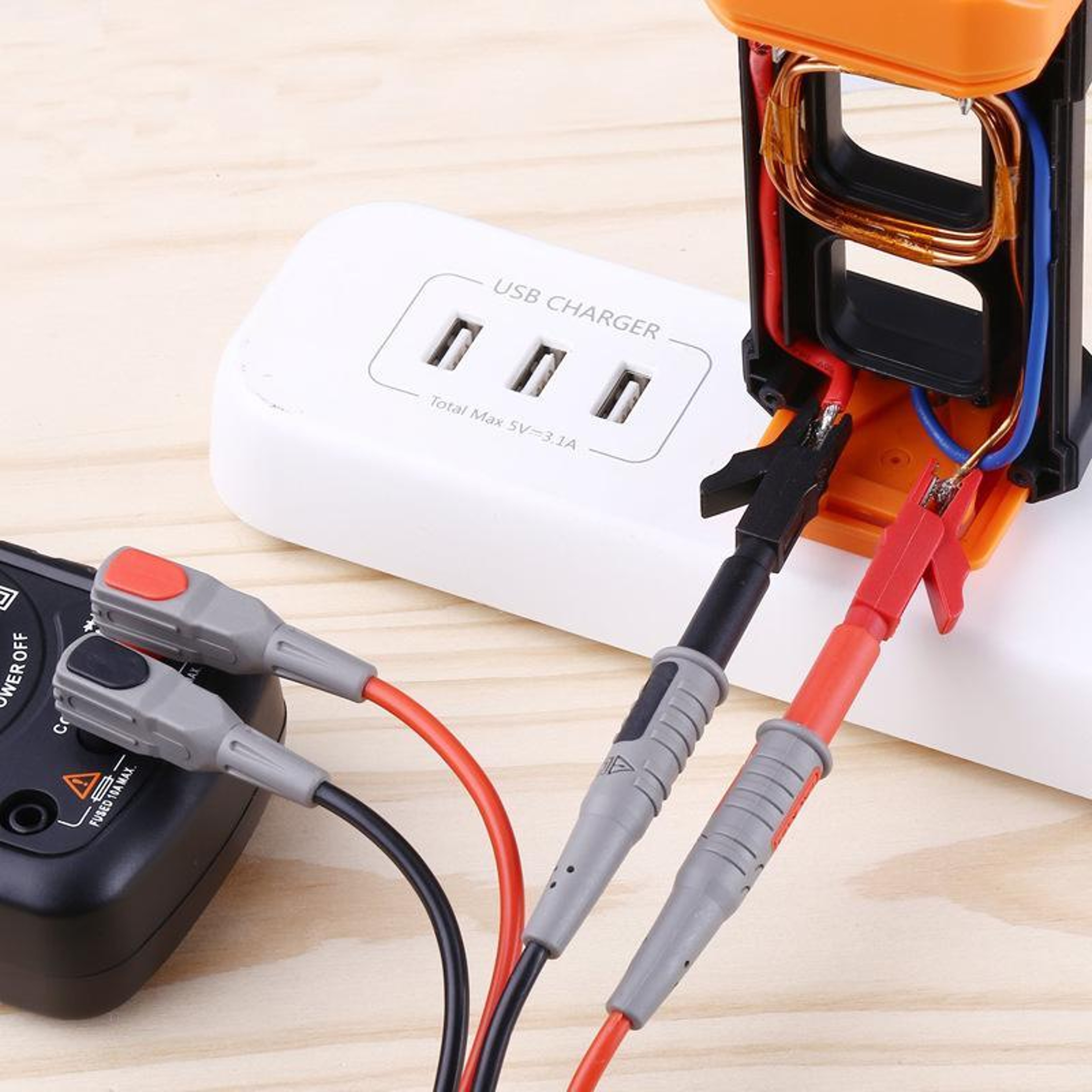 Multimeter Test Lead Set with 4mm Banana Plug, Alligator Clips and Piercing Probes – view 5