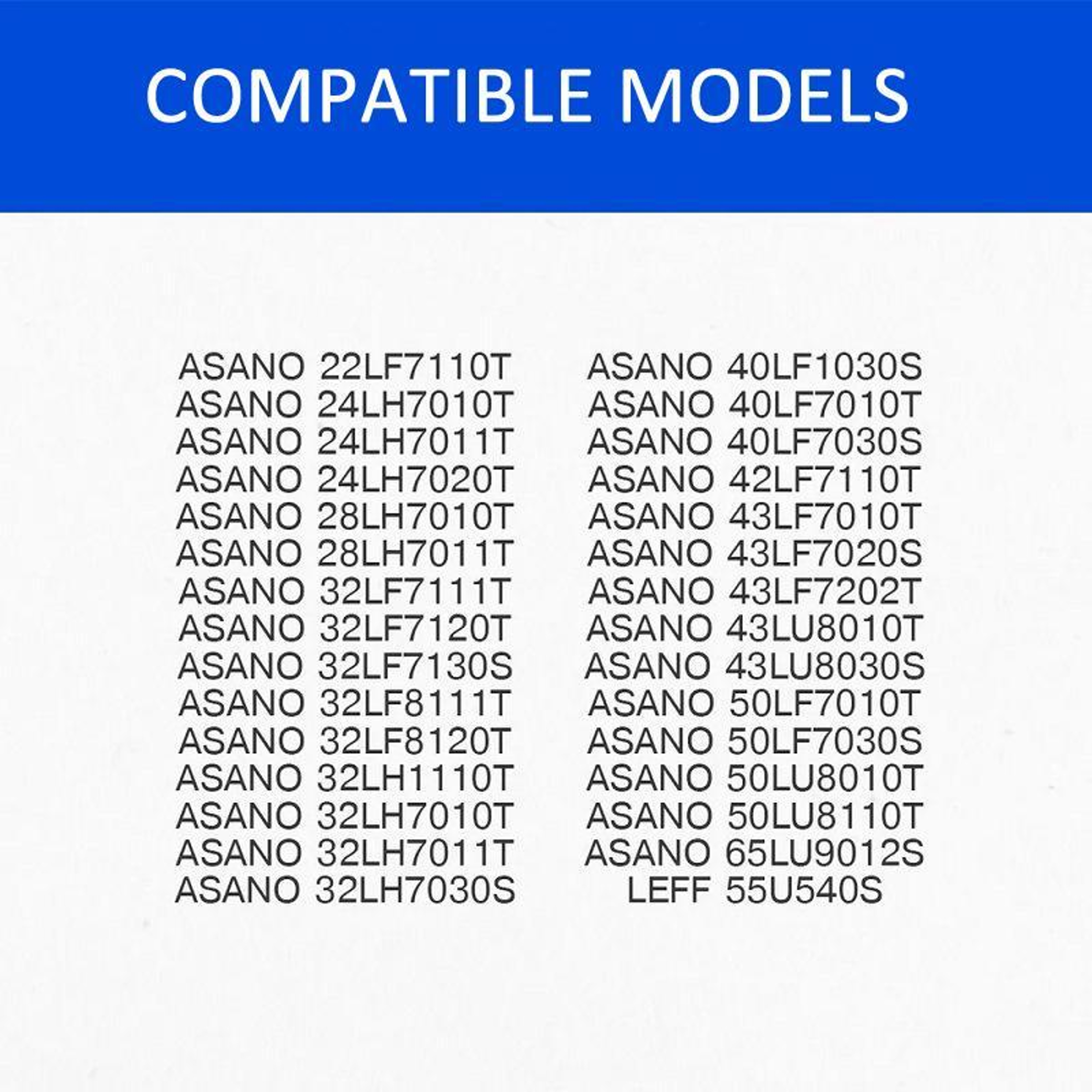 ASANO Replacement TV Remote Control No Setup Required – view 4