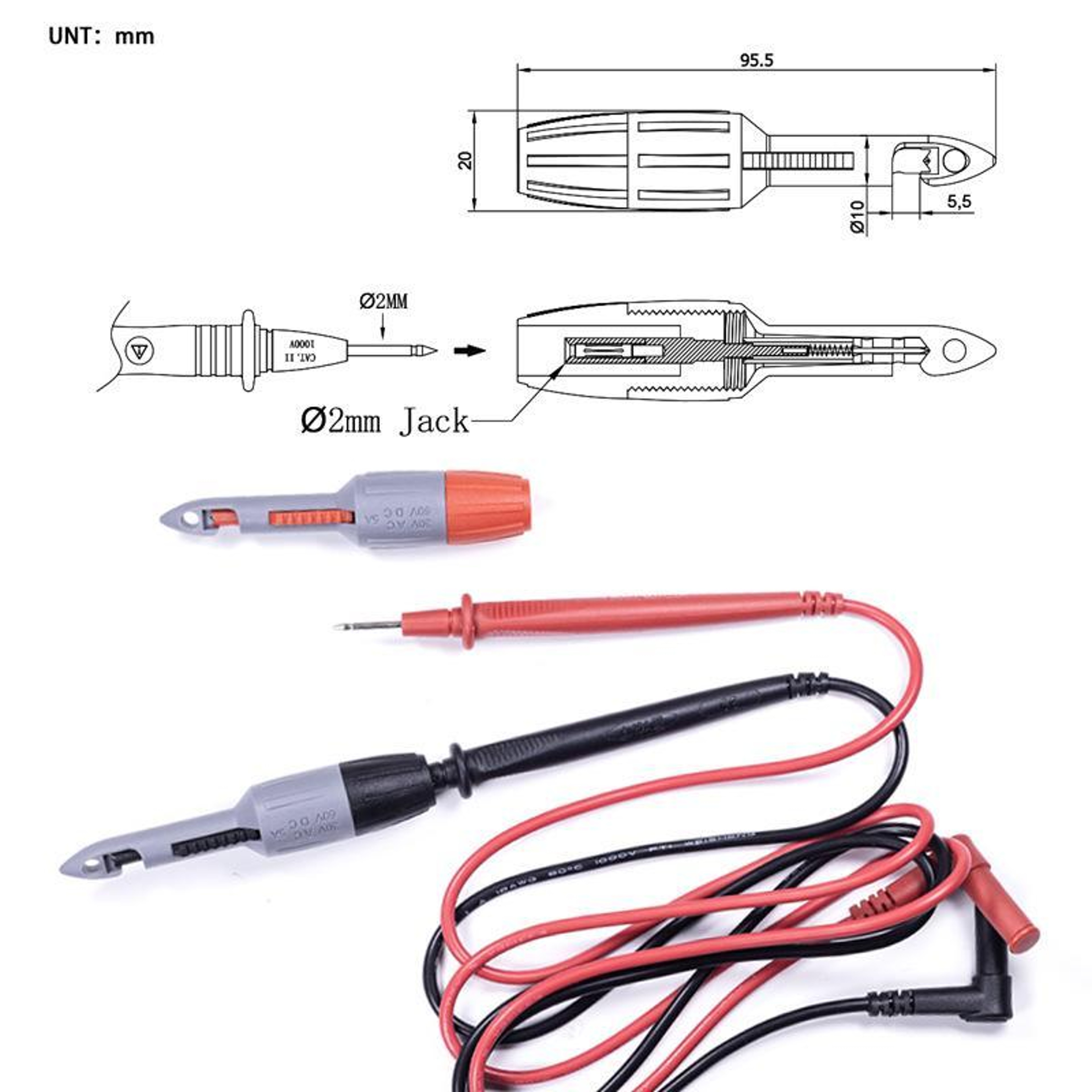 Multimeter Piercing Probe Set For NonDestructive Automotive Wire Testing 2