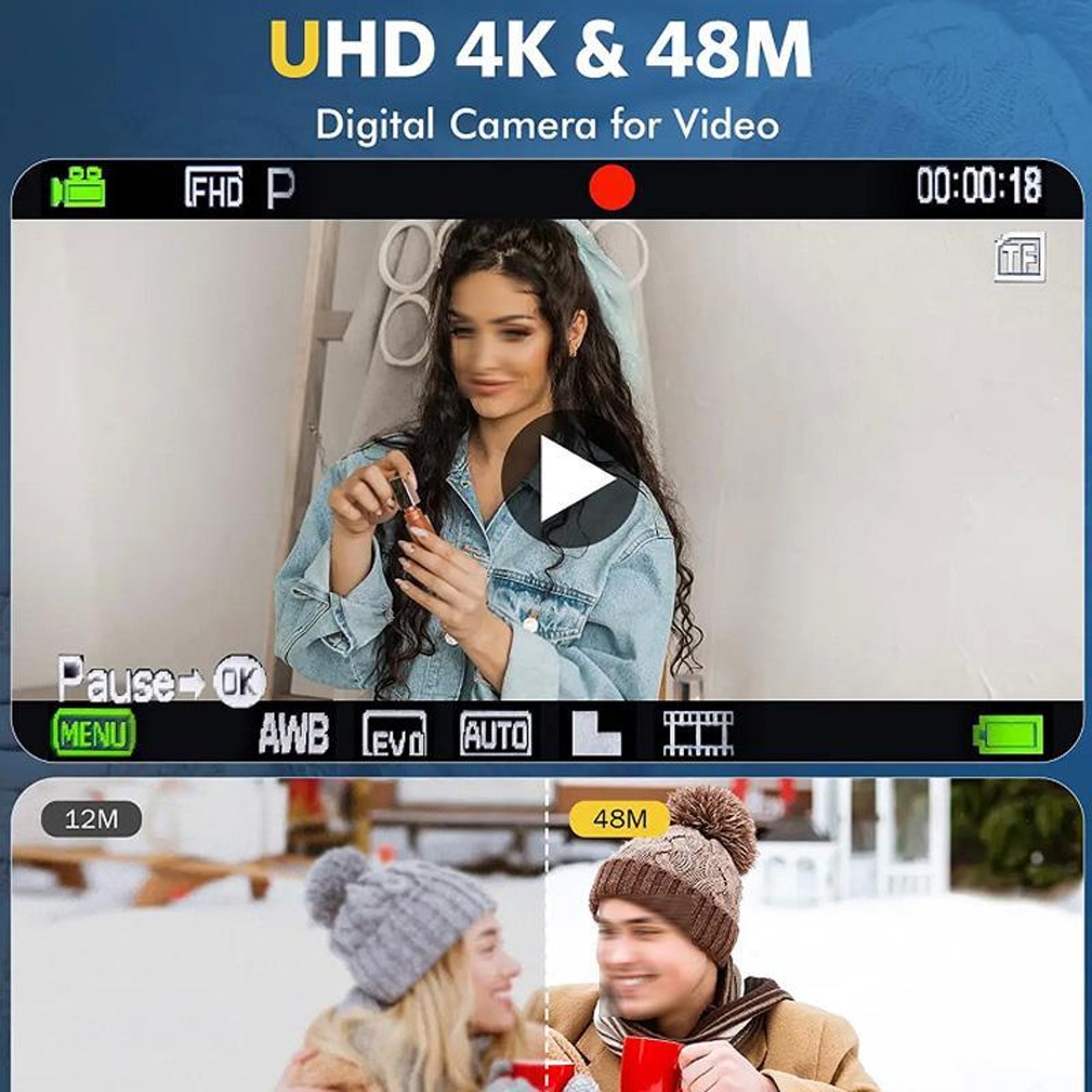 4K Digital Camera With Dual Lens Autofocus And 16X Zoom For Selfies Travel And Beginners 8