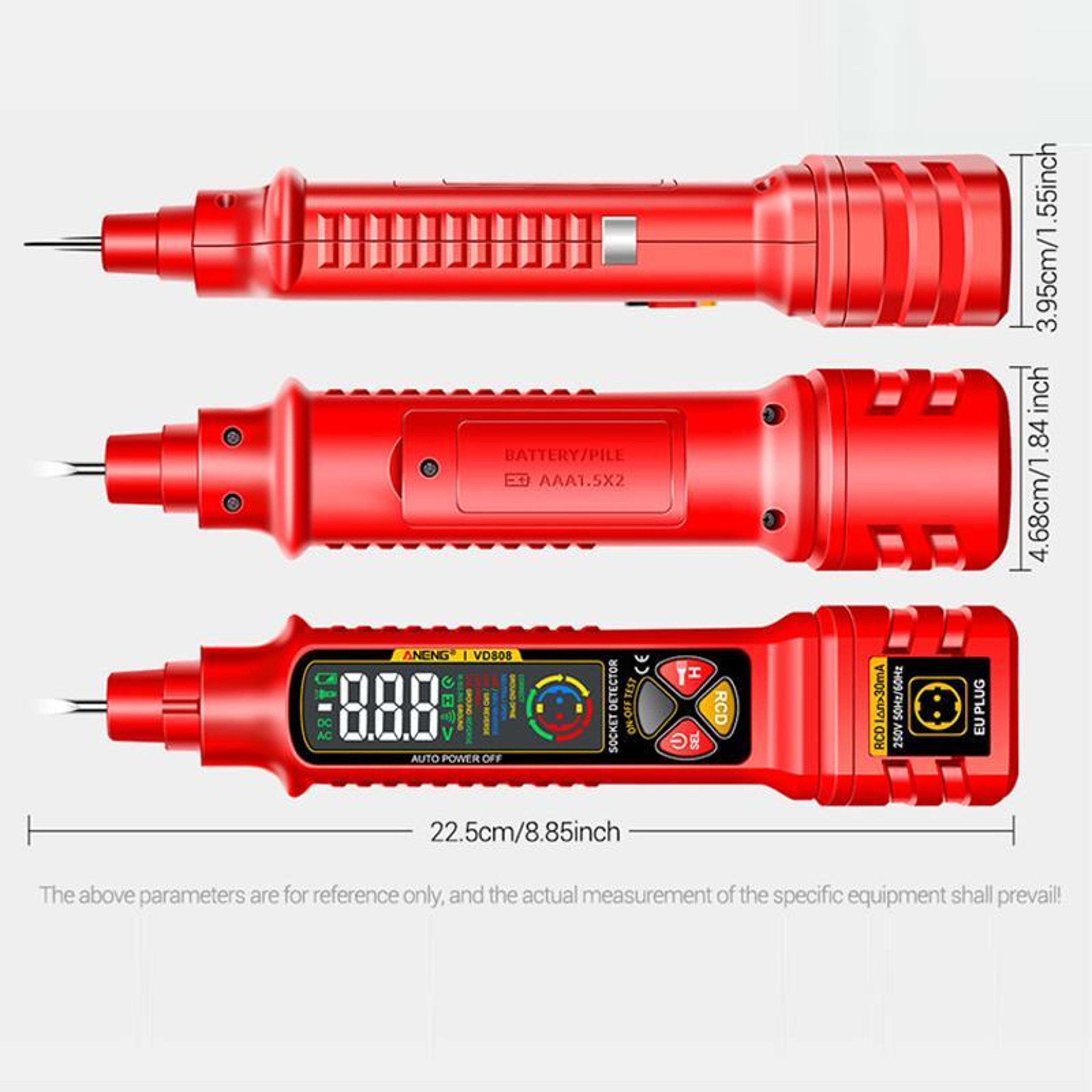 Digital Voltage Tester And Socket Phase Meter With Continuity Test 4
