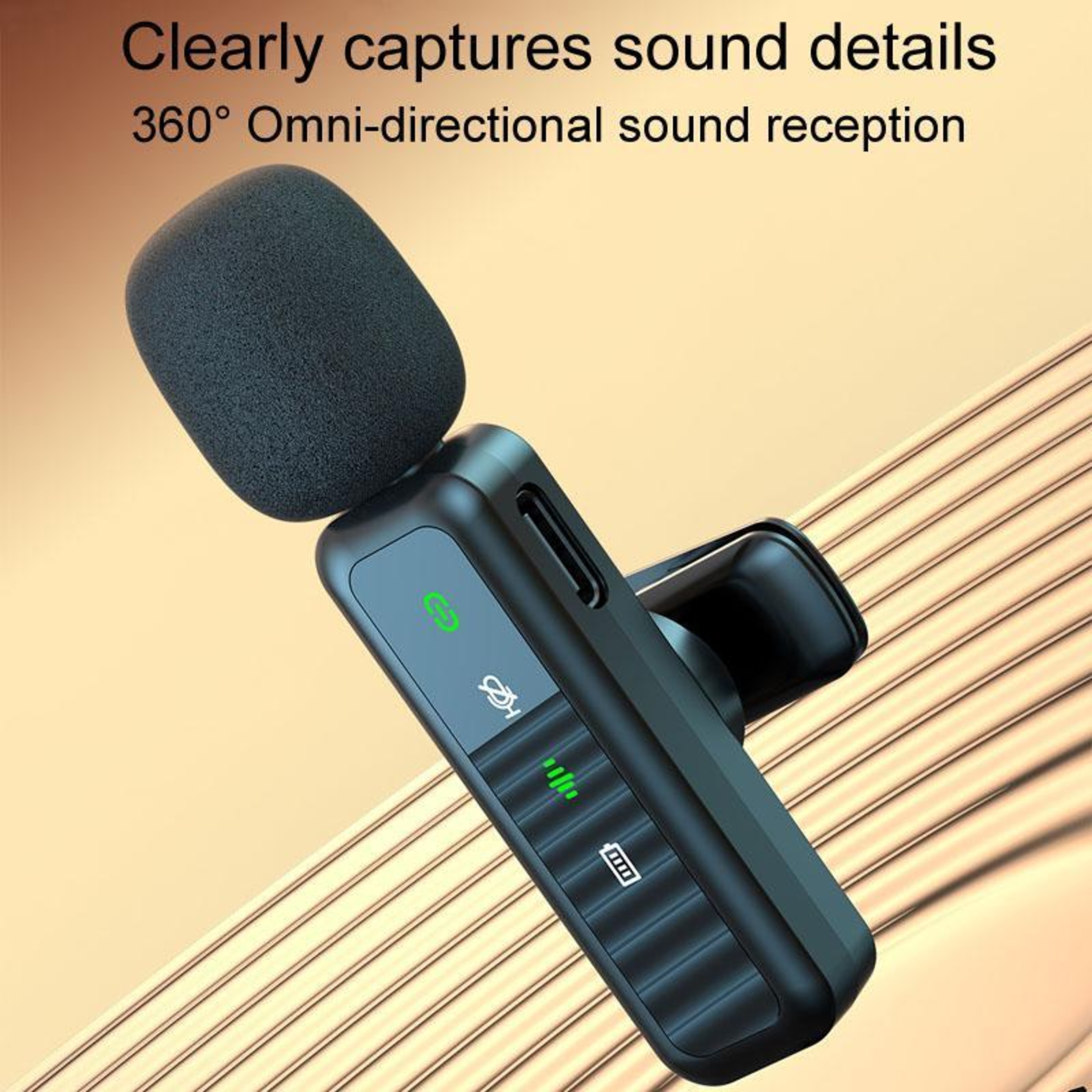 H63 Wireless Lavalier Microphone With Noise Cancellation For Video Recording And Live Streaming 2