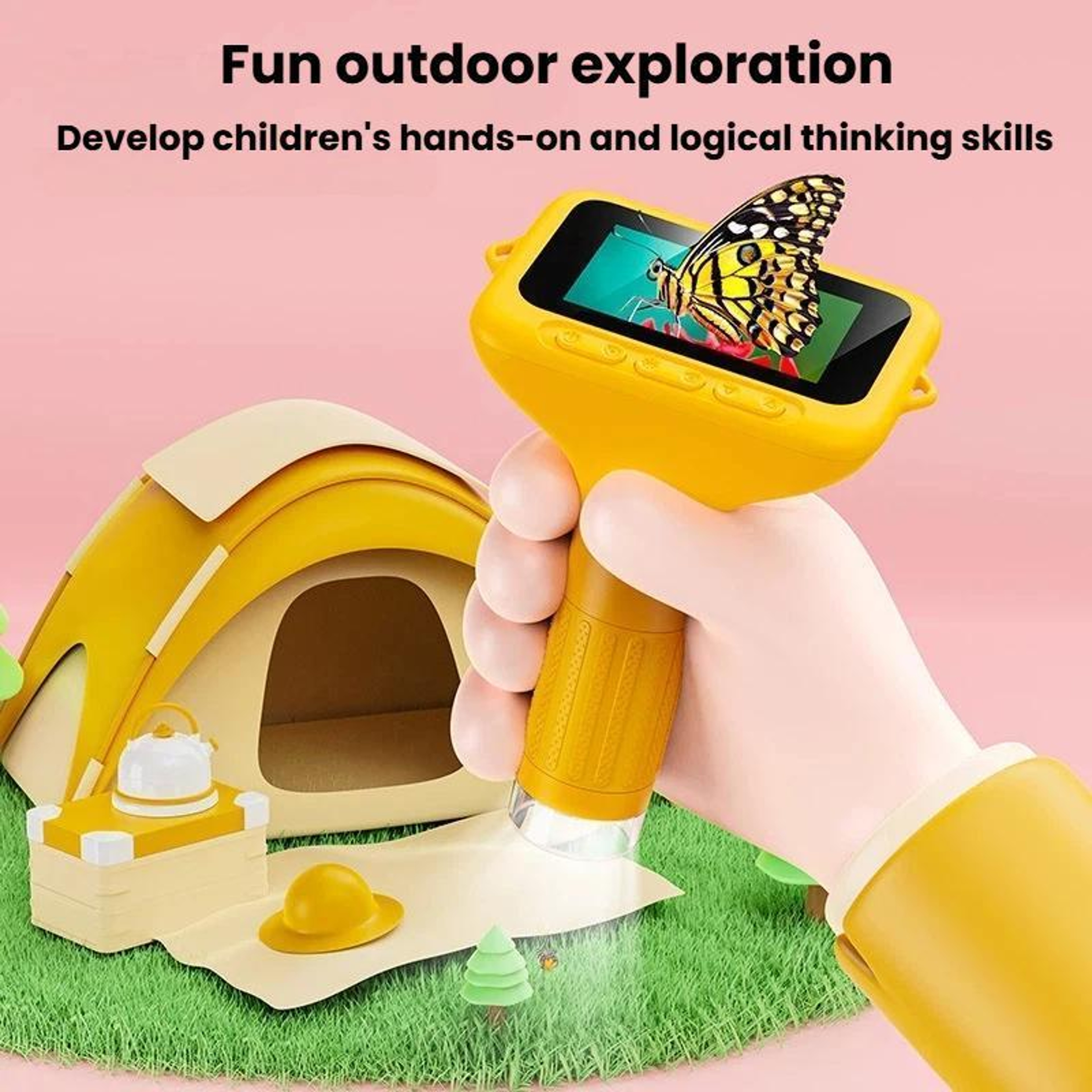 Digital Microscope For Kids With 3 Inch IPS Screen 1080P Camera And LED Lights 1