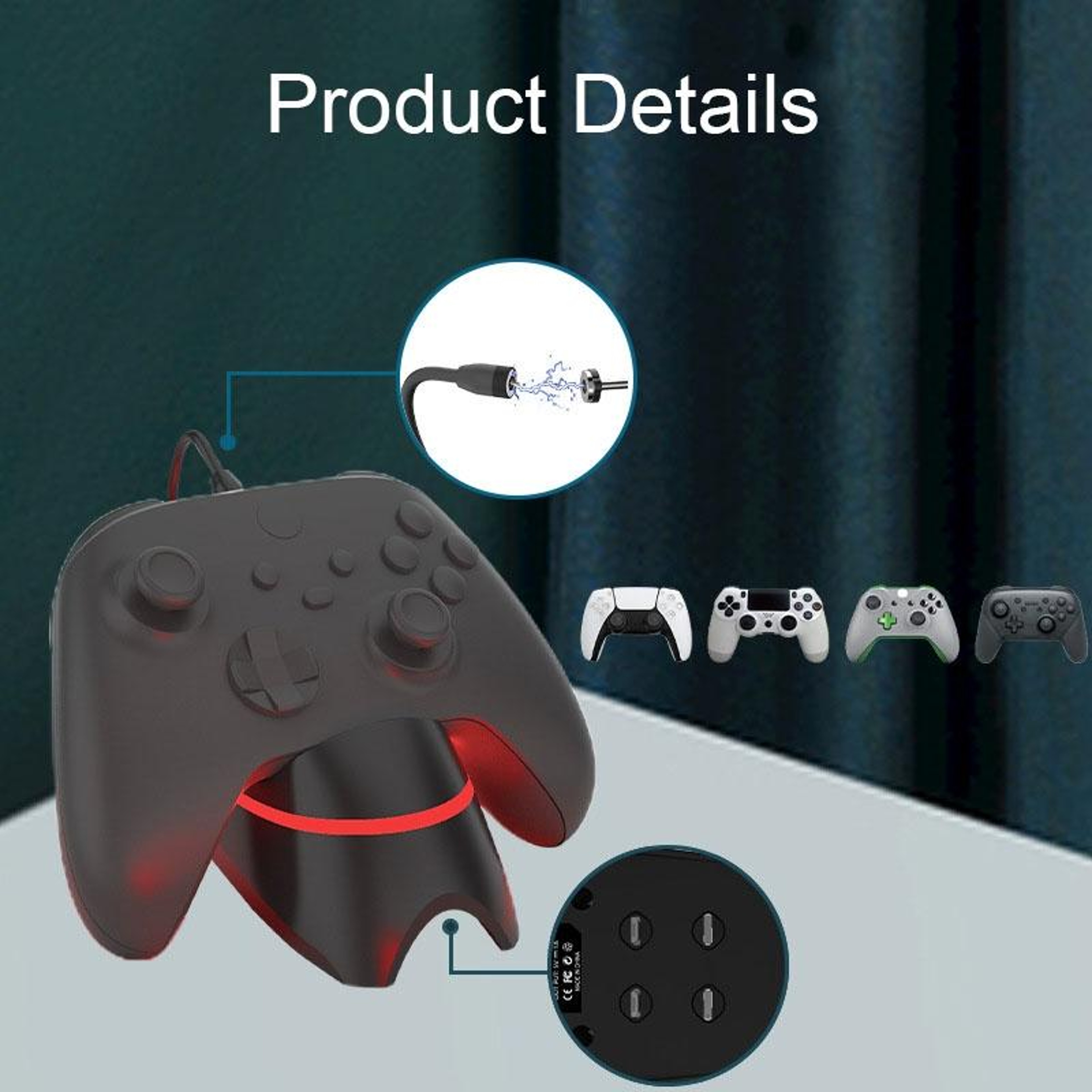 Magnetic Controller Charger For PS5 PS4 Switch Pro And Xbox 5