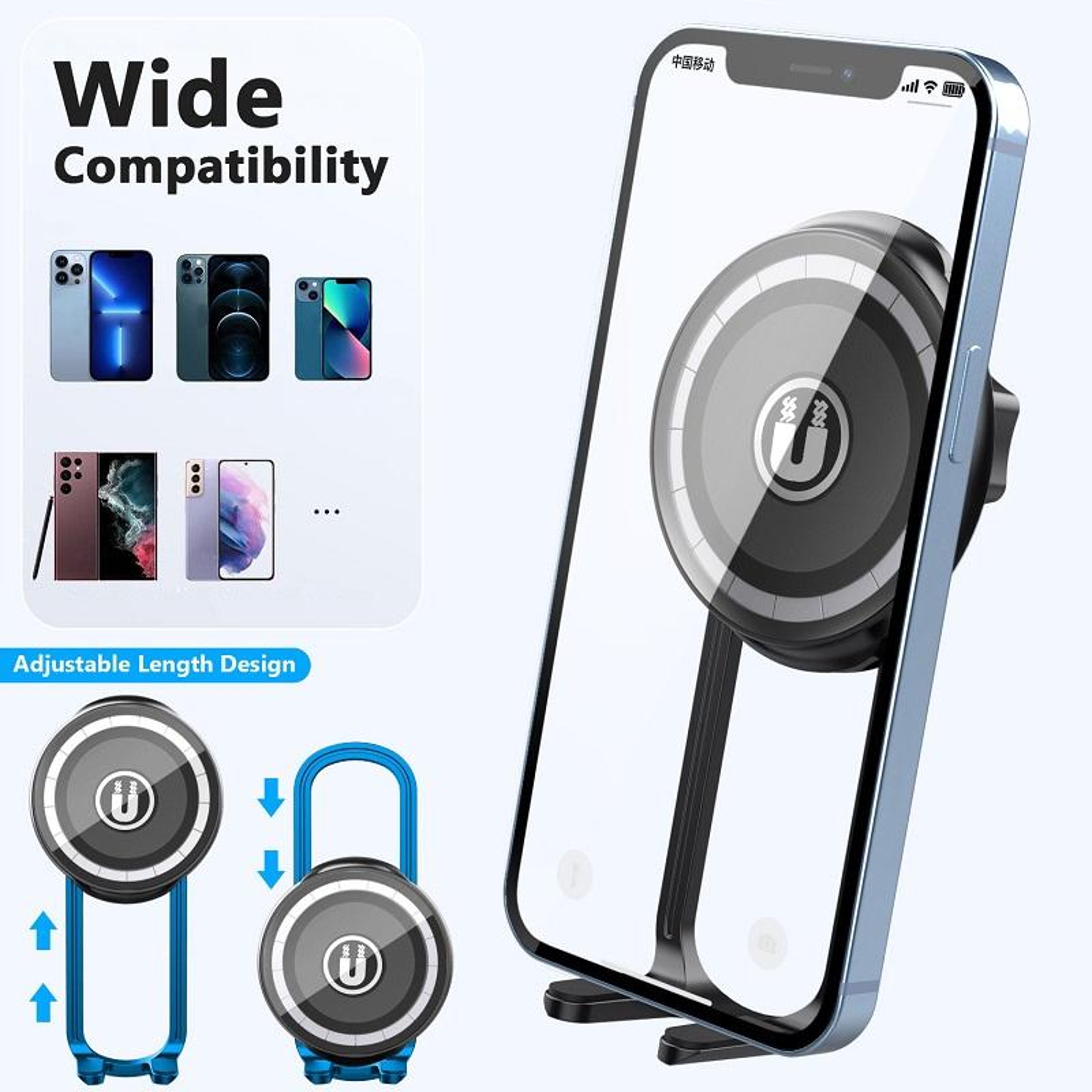 Magnetic Car Phone Mount With 360 Rotation And Secure Air Vent Hook 3