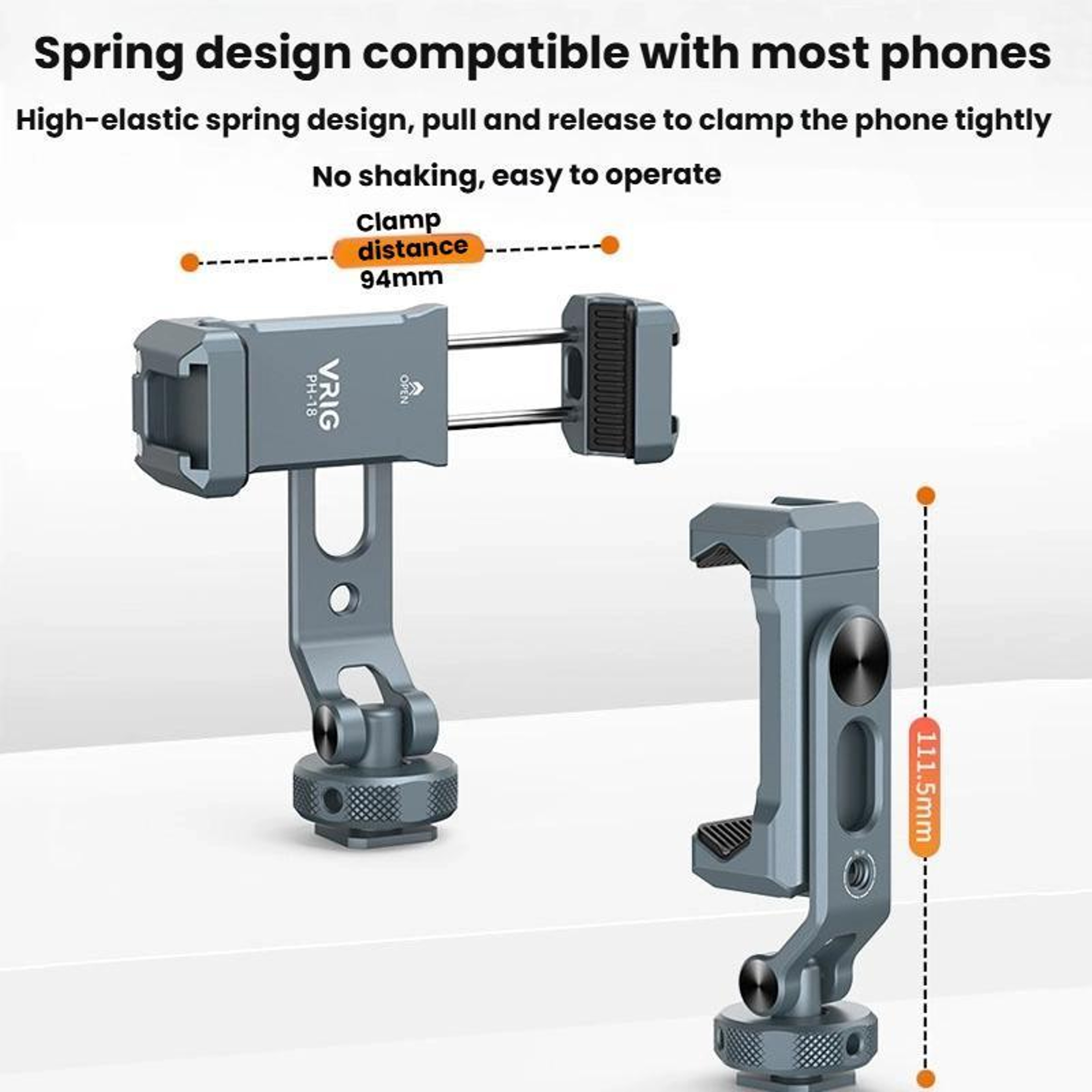 Phone Mount with 360° Rotation and Dual 1/4 Inch Mounts – view 7