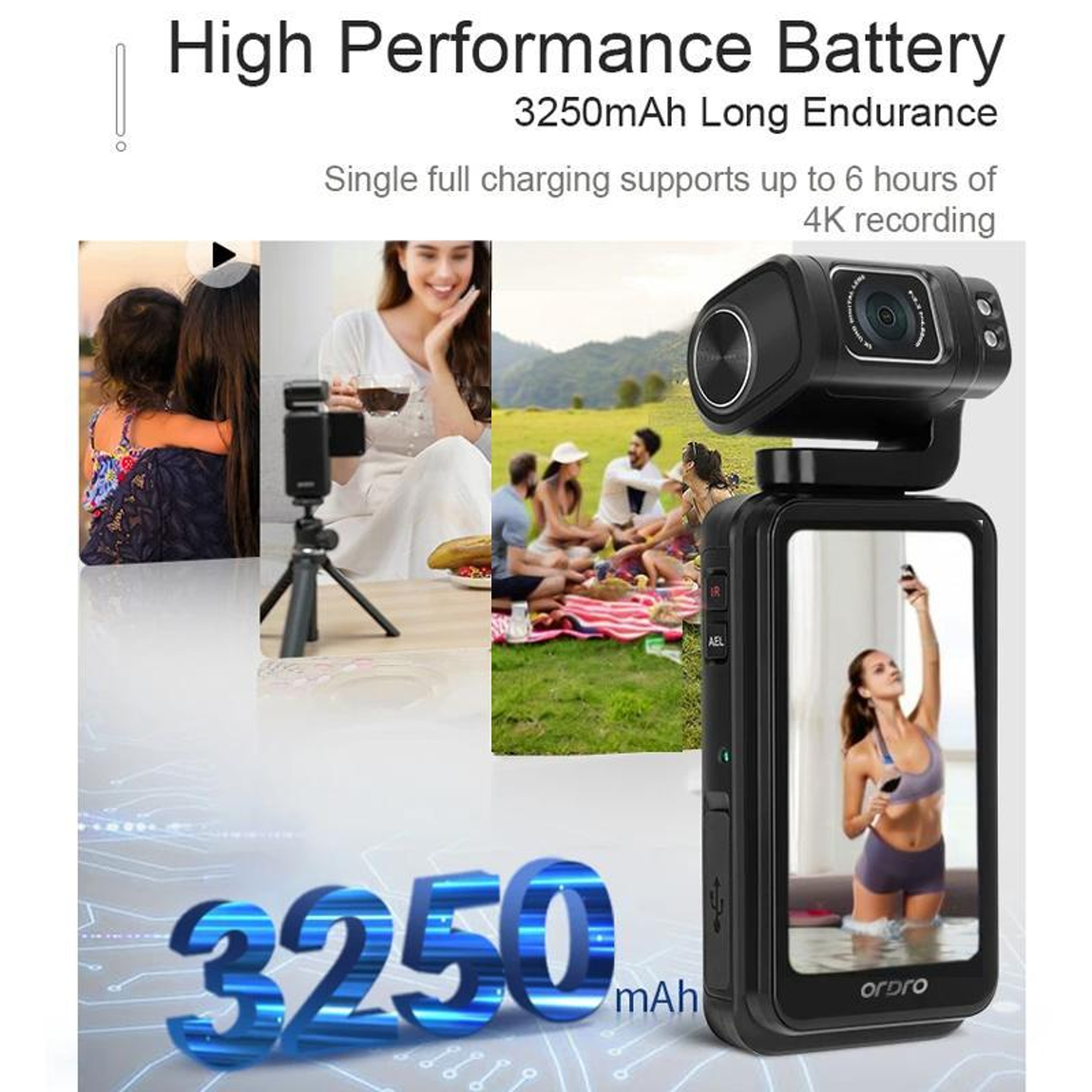 Vlogging Camera With 35Inch Rotating Screen WiFi And Night Vision 6