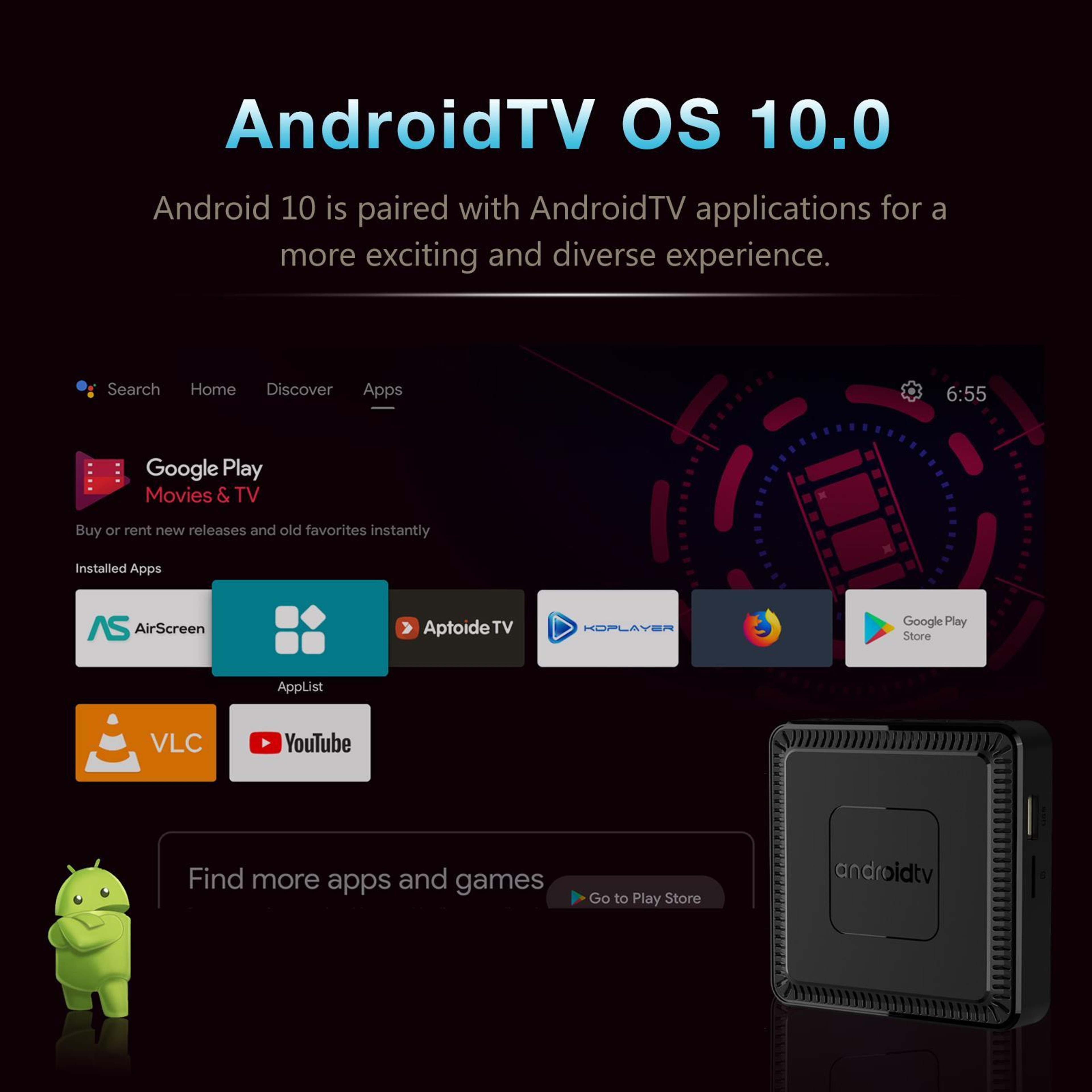 Q7 4K Android TV Box With Dual Band WiFi Bluetooth 52 And Remote Control 9