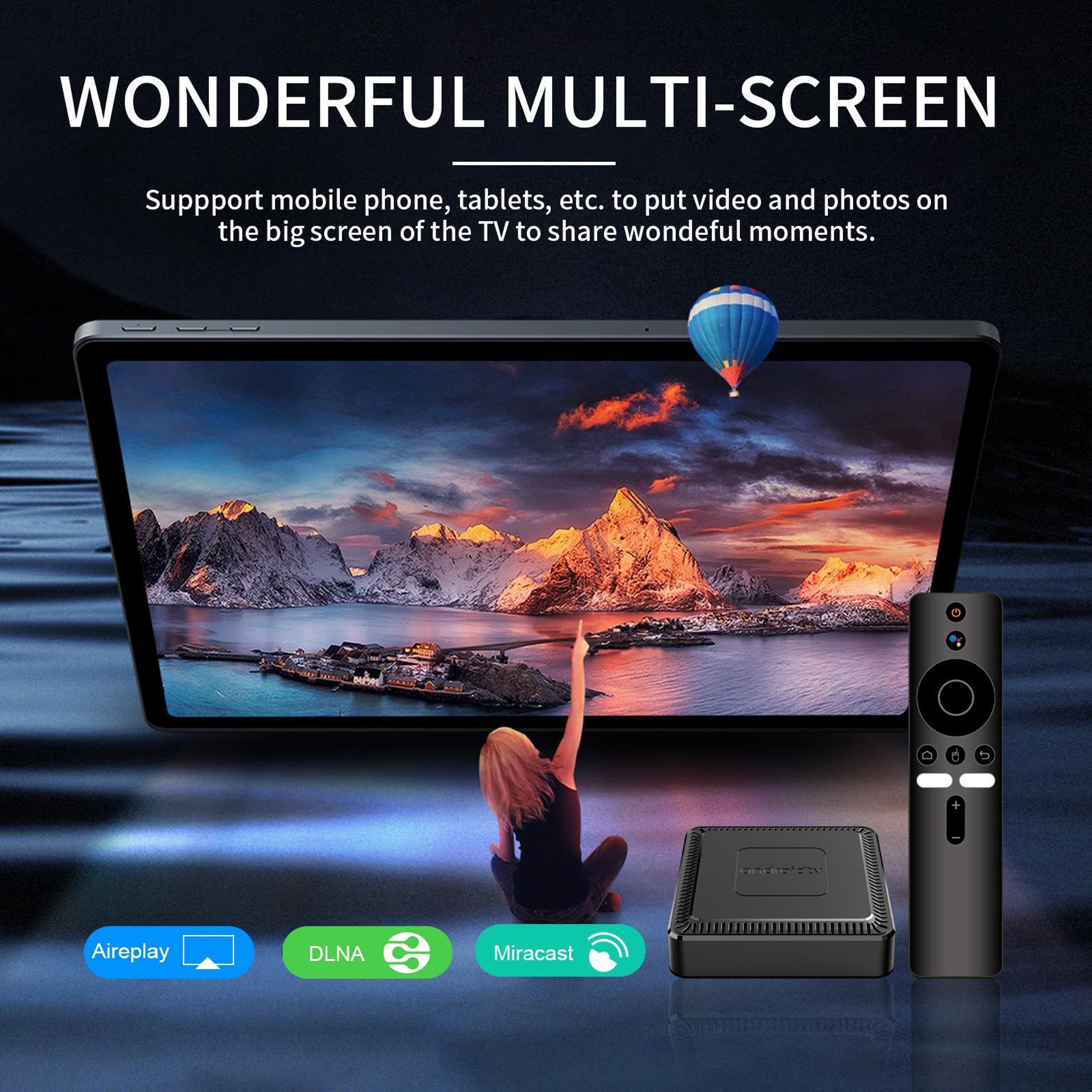 Q7 4K Android TV Box With Dual Band WiFi Bluetooth 52 And Remote Control 8