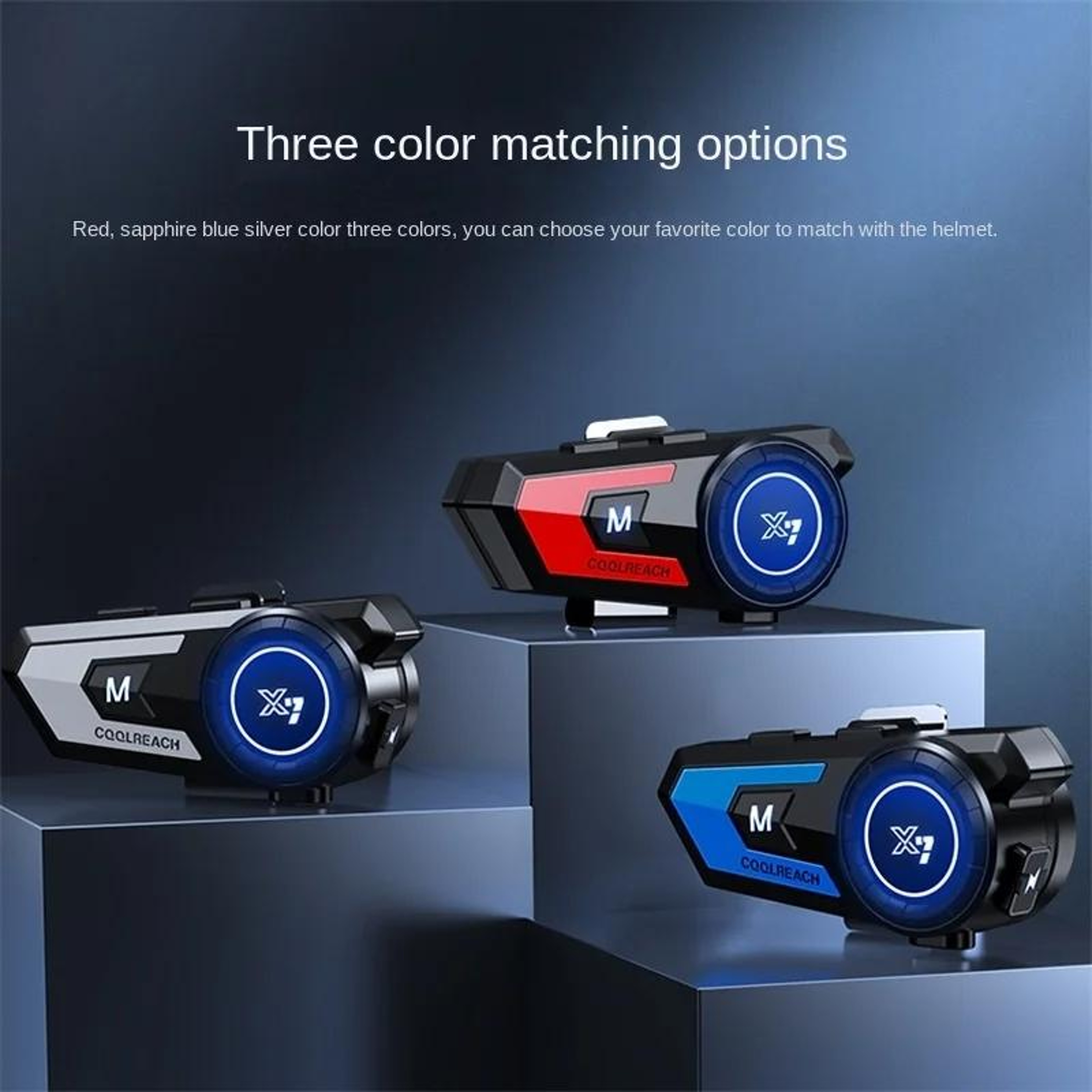 X7 Motorcycle Helmet Bluetooth Headset With Noise Reduction And 40H Playback 1