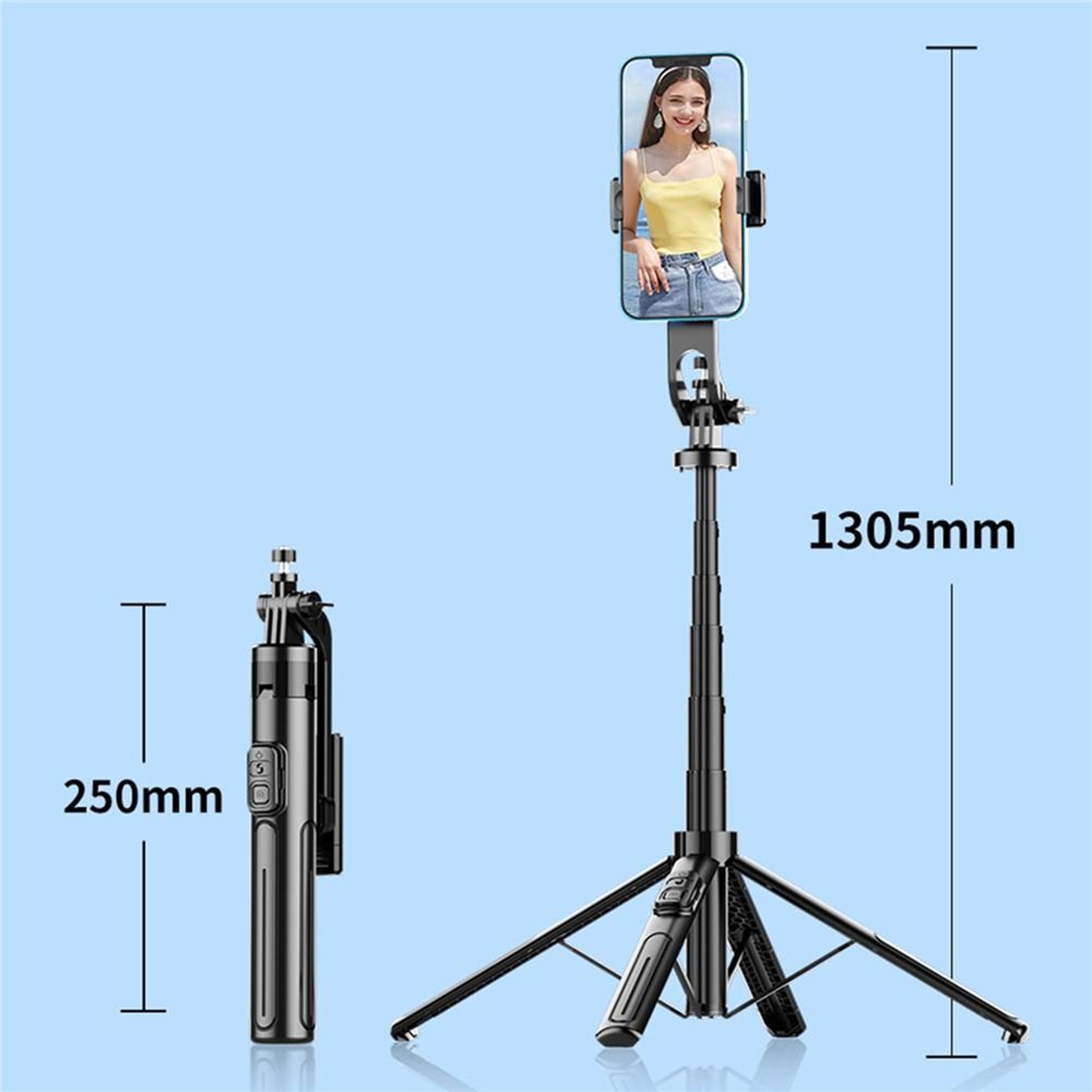Bluetooth Selfie Stick Tripod with 4-Leg Stand – view 10