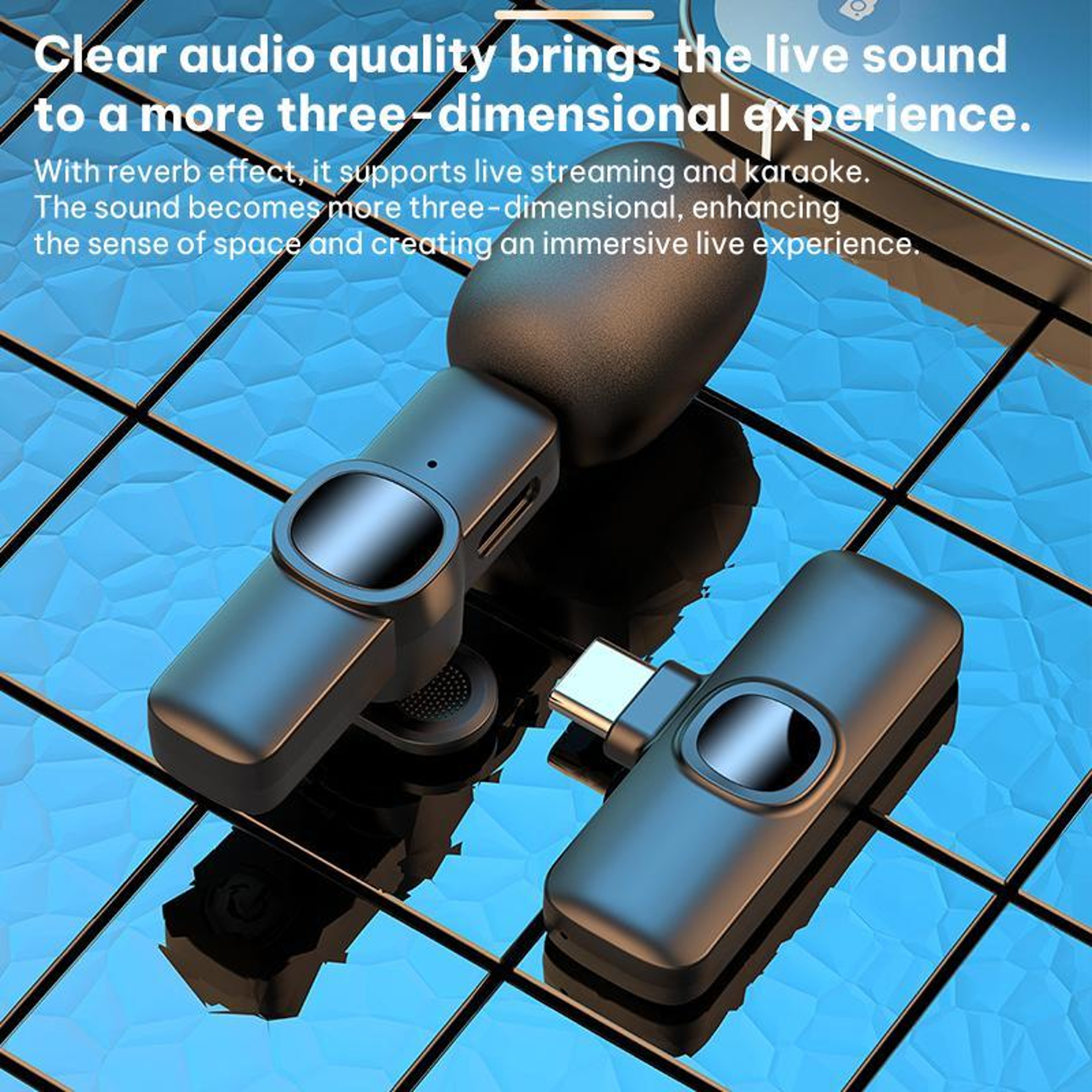 Wireless Lavalier Microphone With Noise Reduction And TypeC Receiver 15