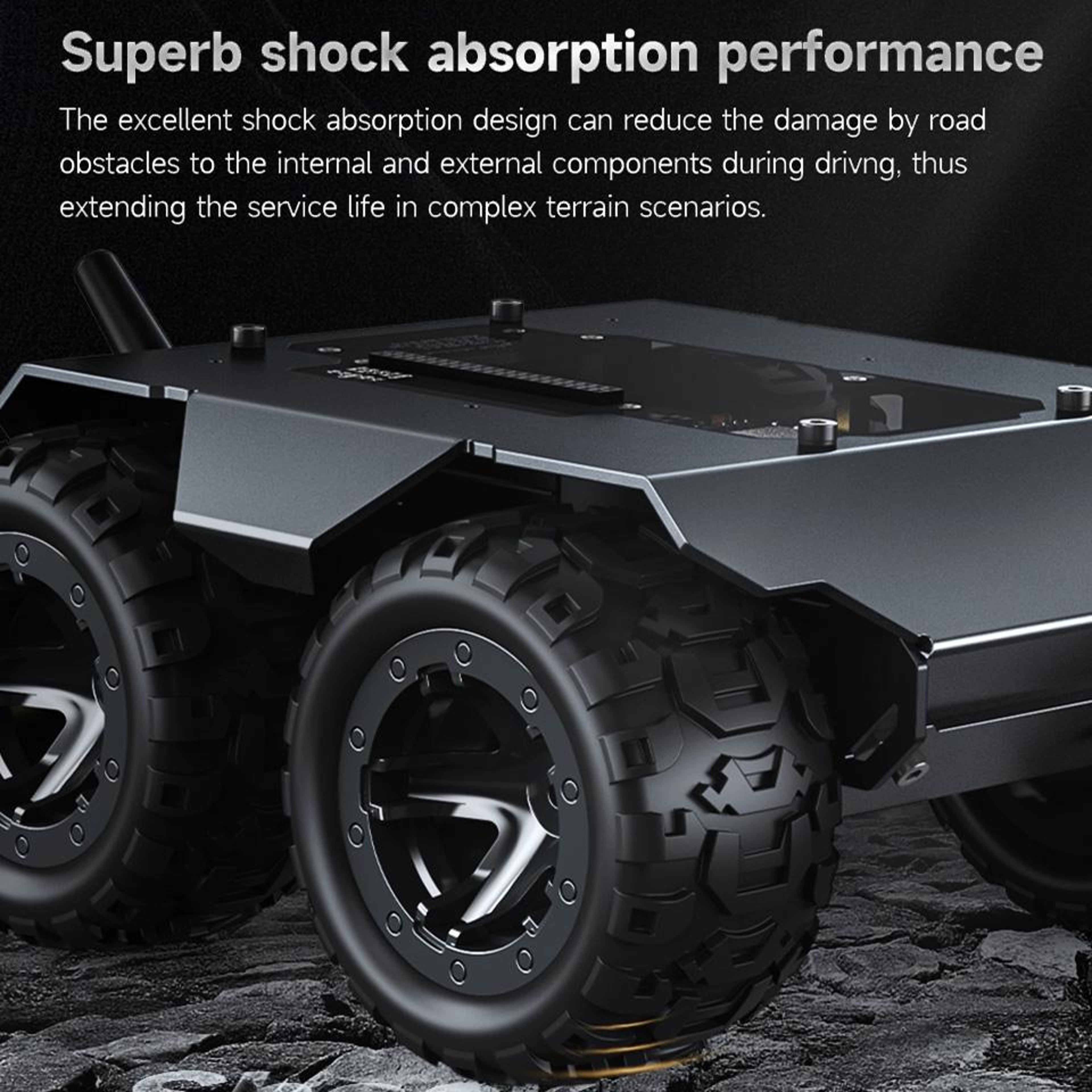 4WD Robot Chassis With ESP32 Robot Controller And Expandable Metal Platform 2