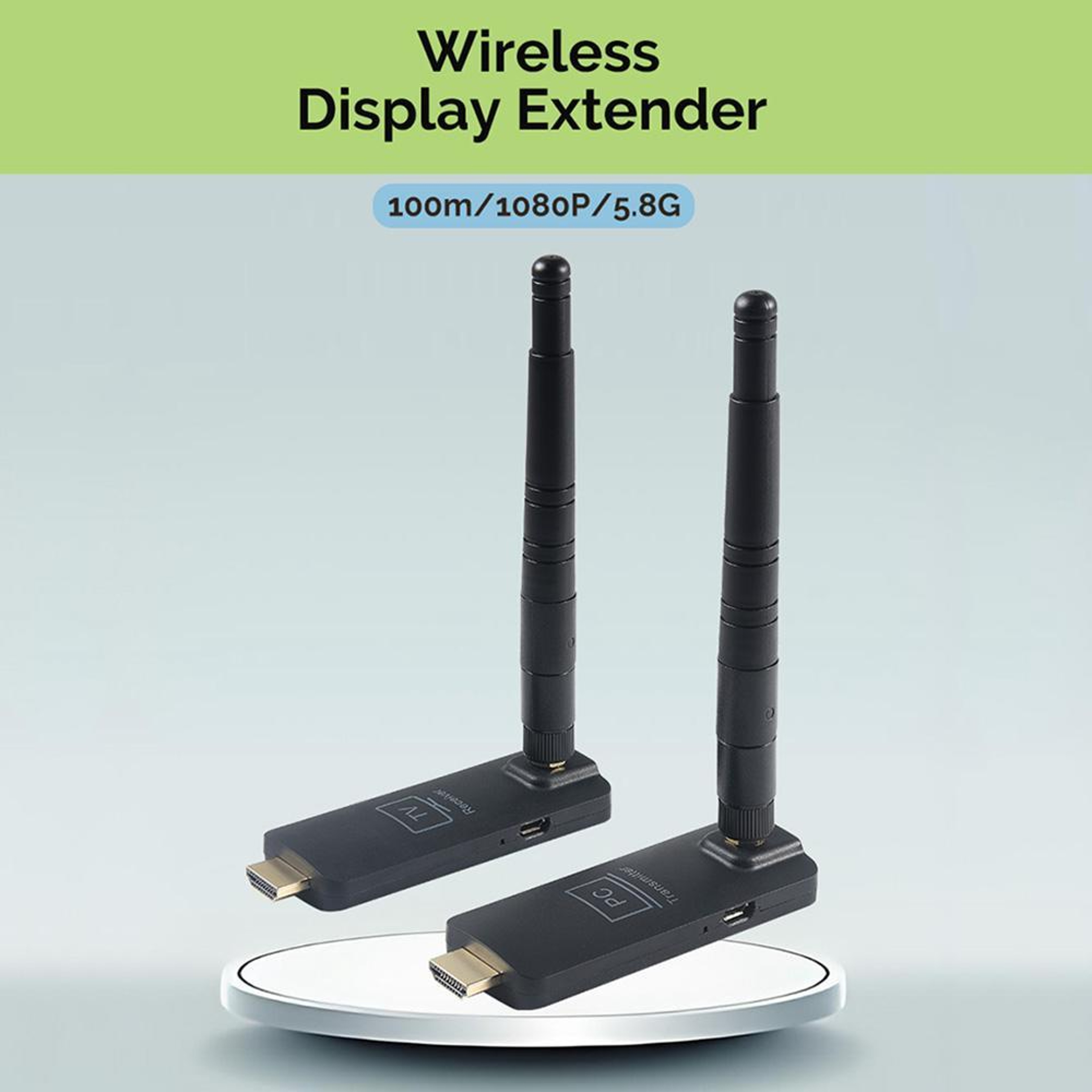 5G Wireless HDMI Transmitter and Receiver with 100m Screen Mirroring – view 2