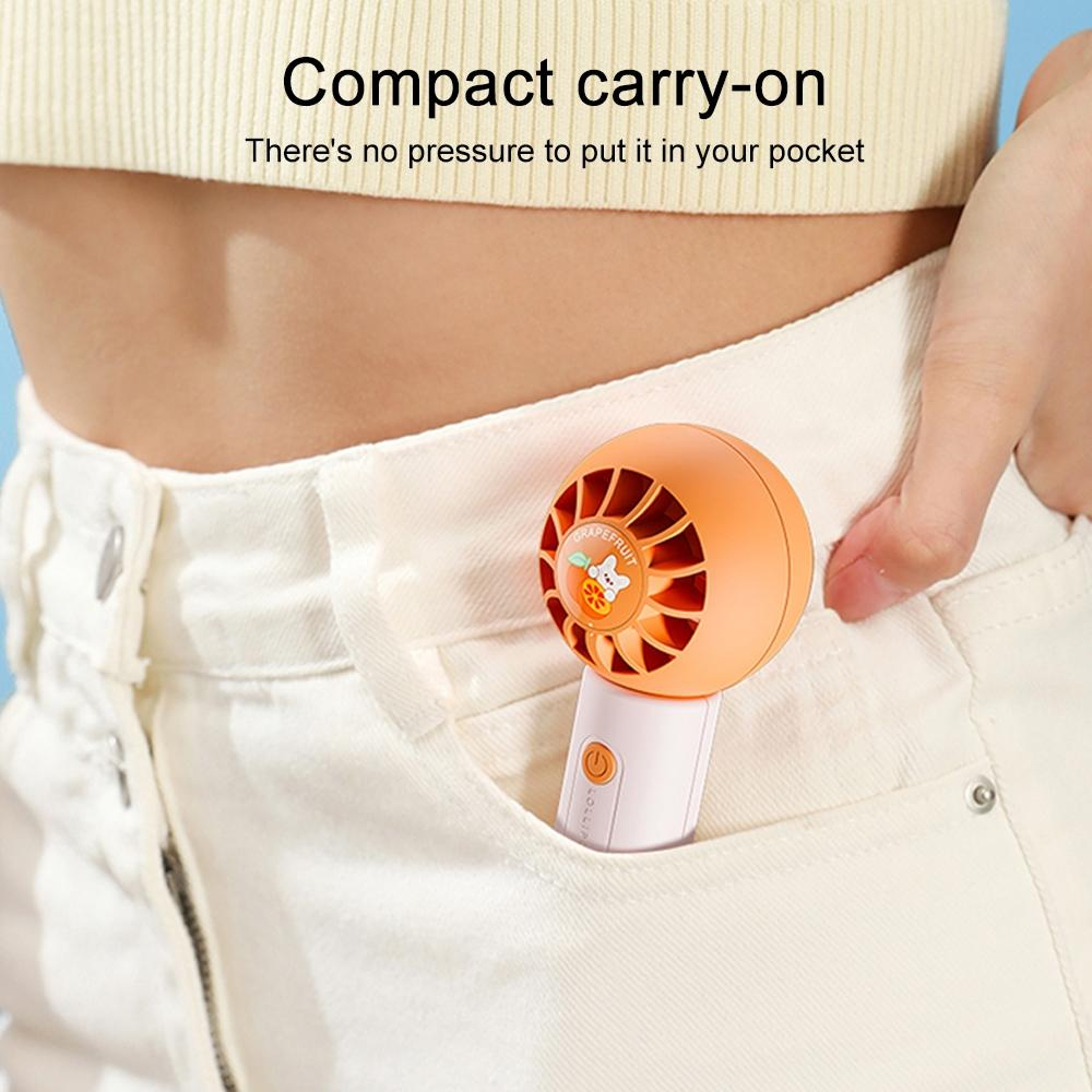 Mini Portable Handheld Fan Rechargeable 3 Speed Quiet Personal Cooling Fan 2