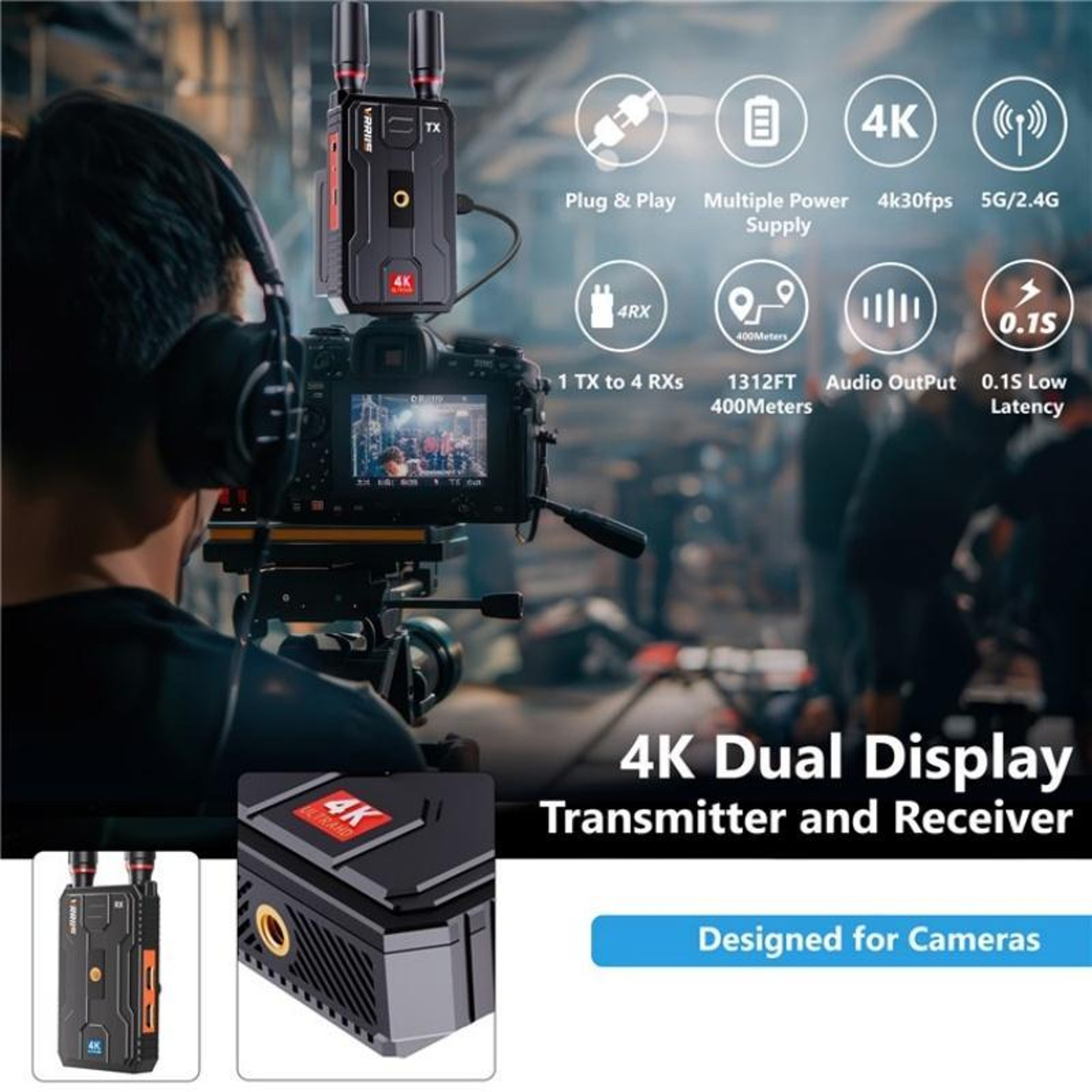 4K Wireless HDMI Transmitter Receiver With Long Range And Low Latency 2