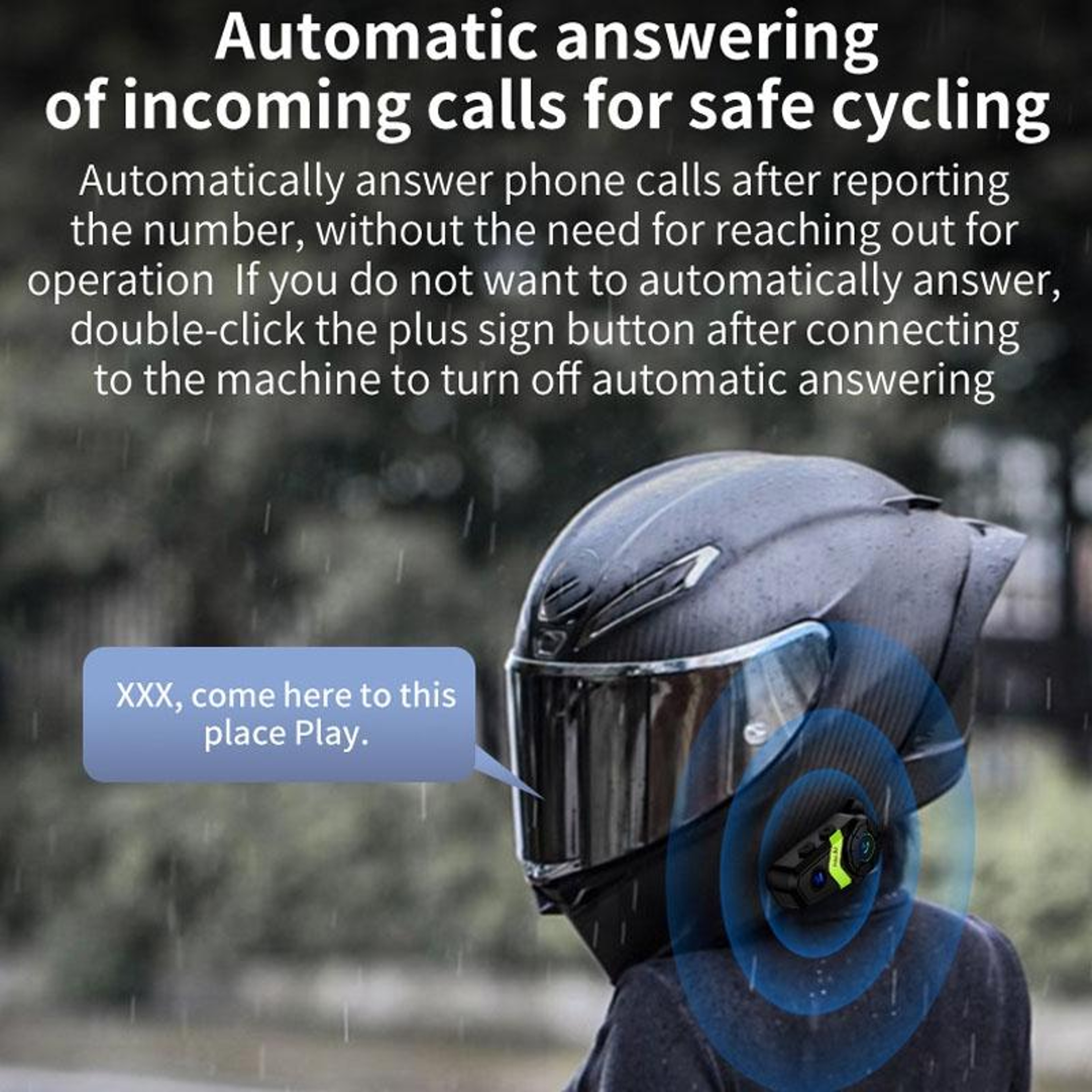 Motorcycle Helmet Bluetooth Headset with Noise Reduction – view 3